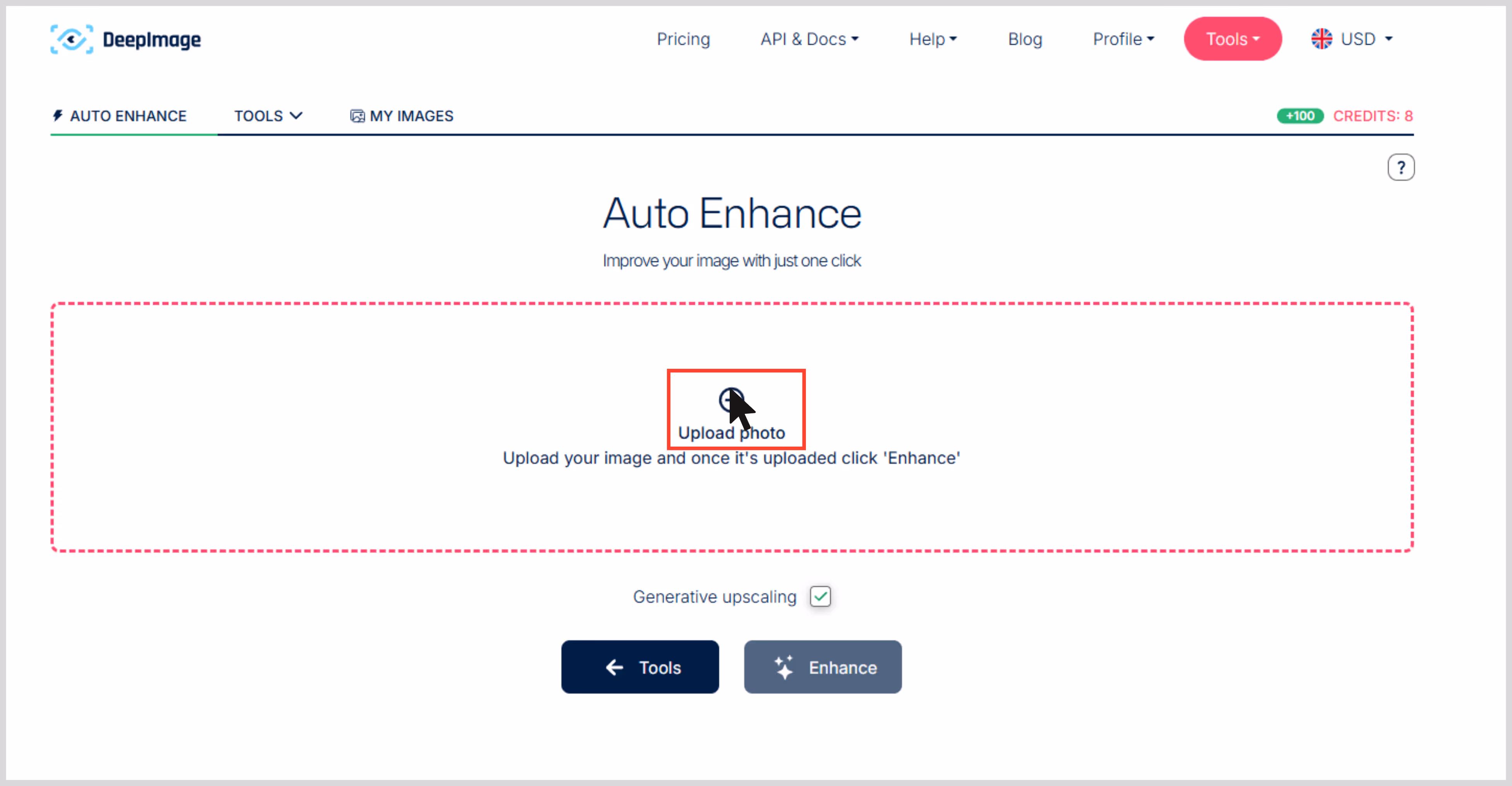 Upload one or multiple images that you want to upload