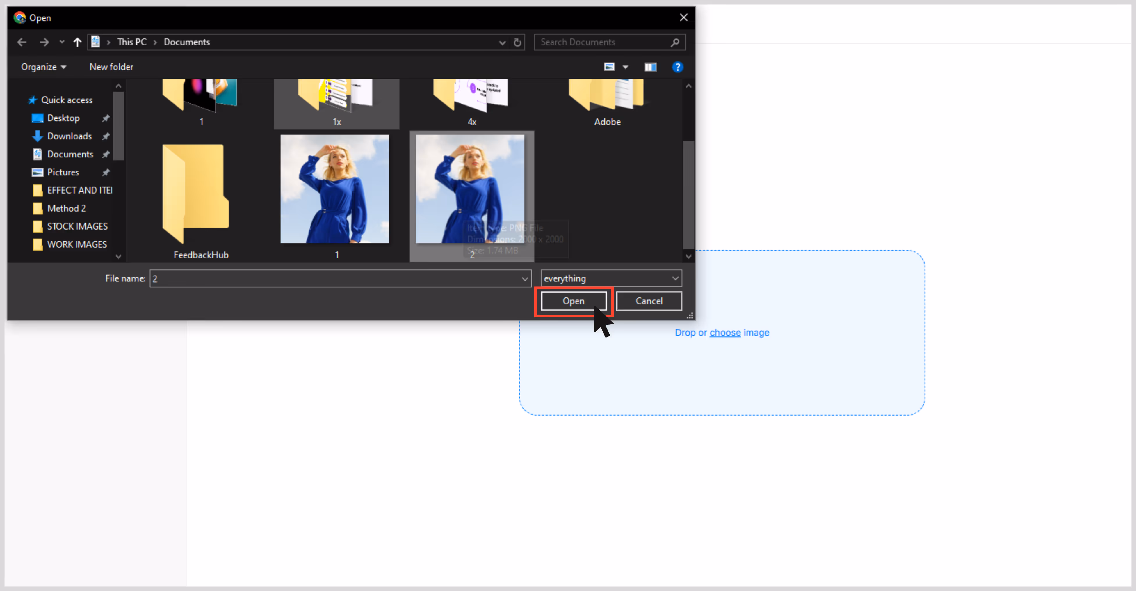 Click on Upload Image