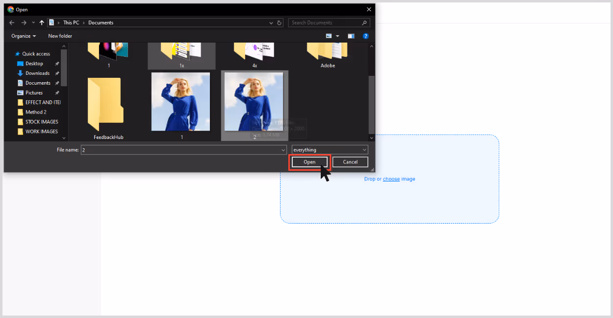 Upload Image” or drag-and-drop your file