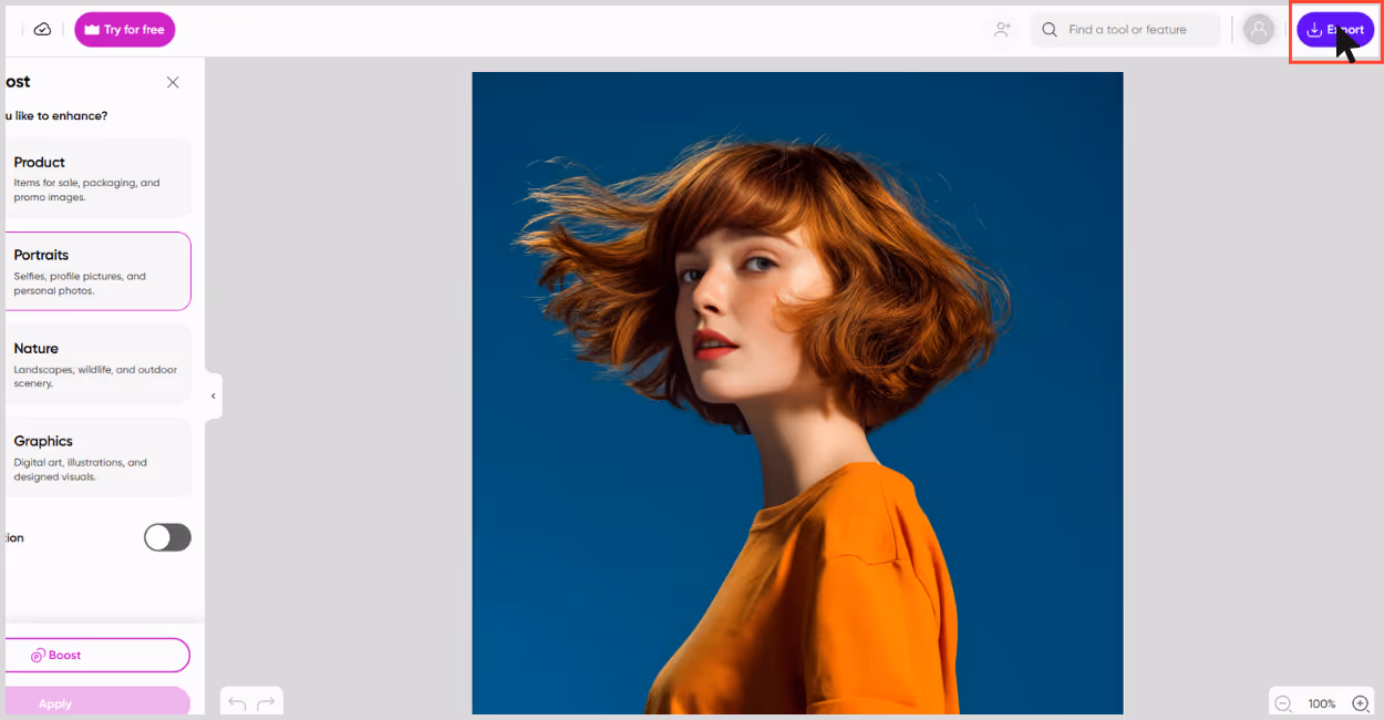 after all done Export Image