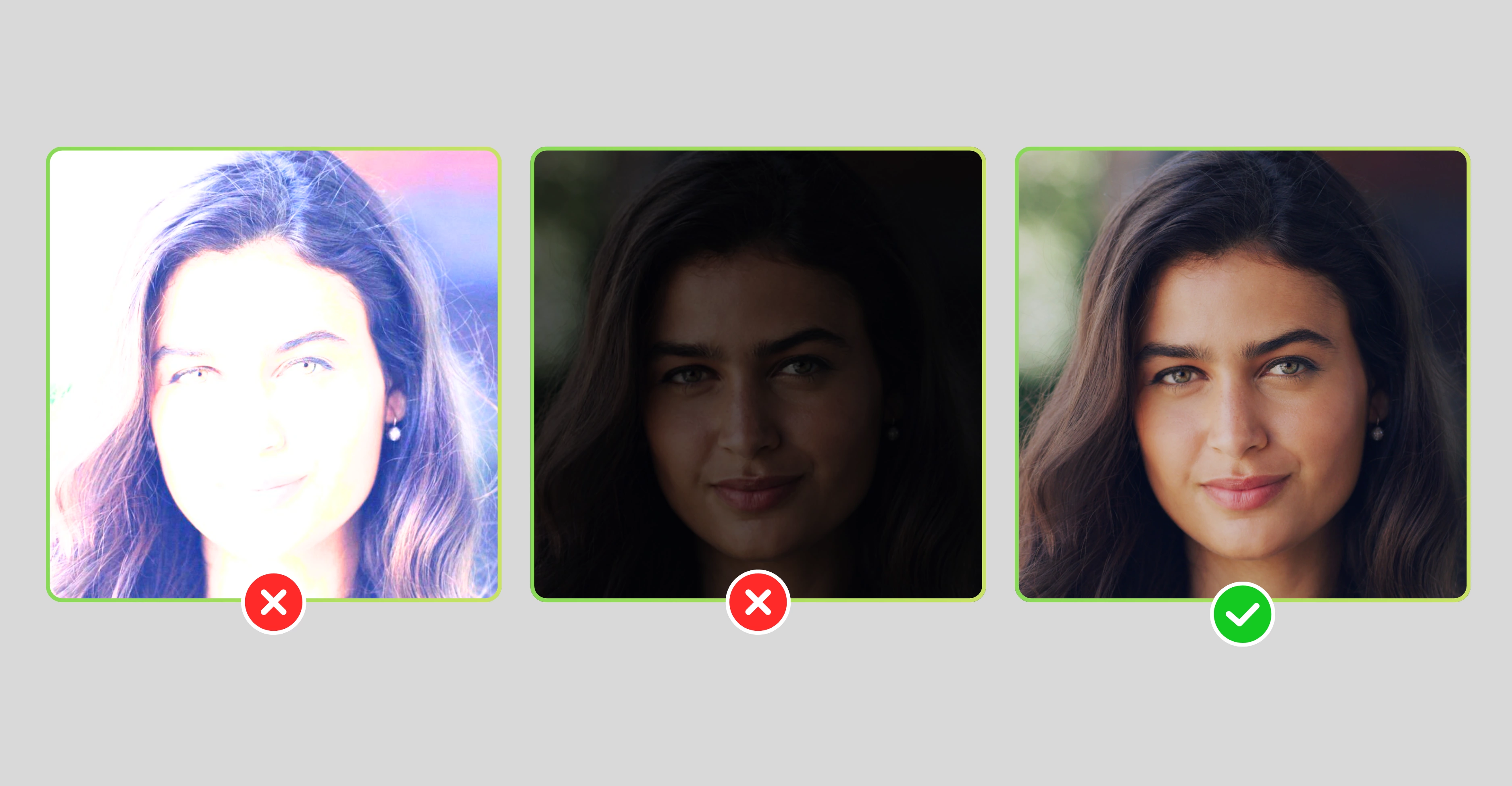 Choose pictures with the appropriate lighting