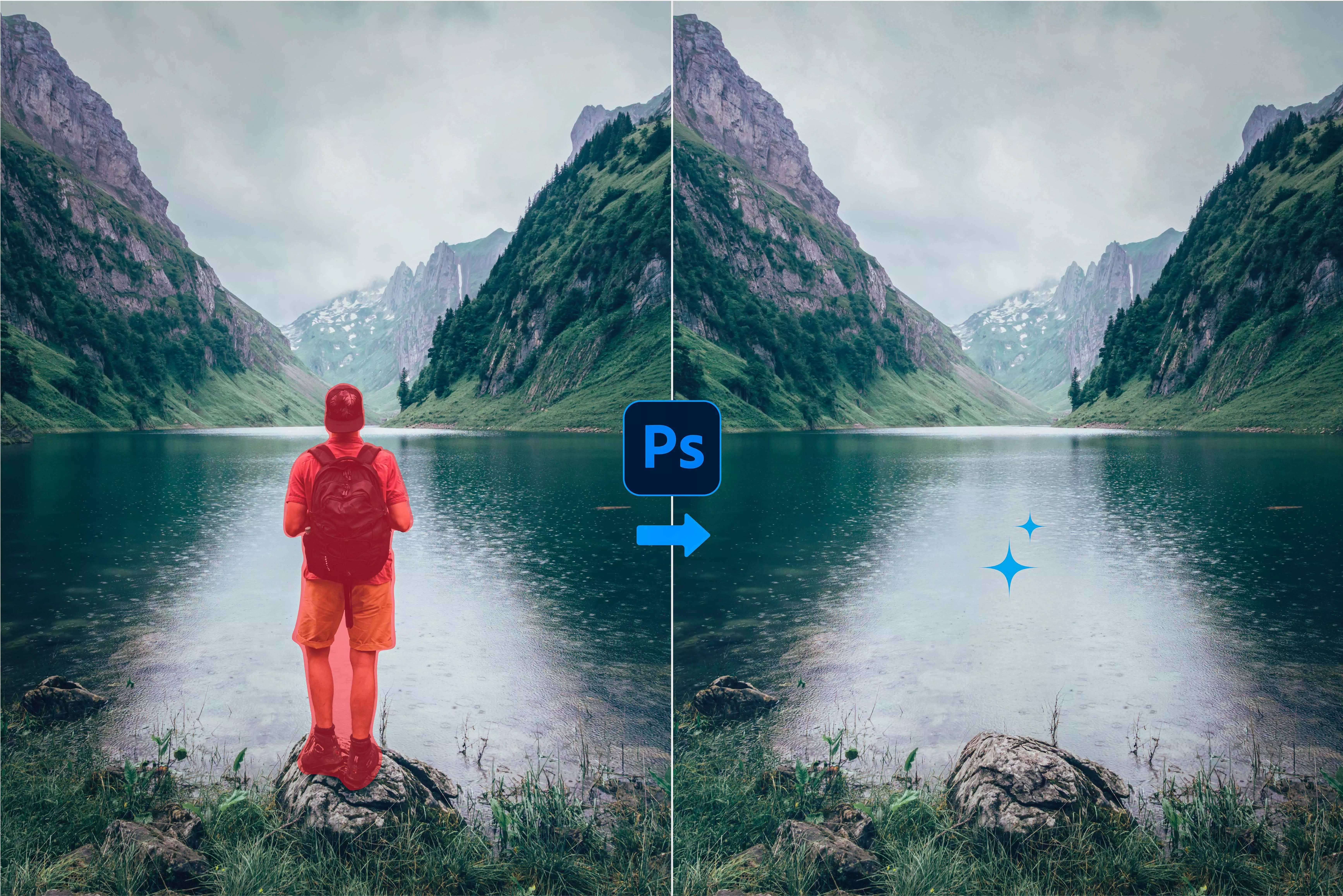 how to remove an object in photoshop and replace with background