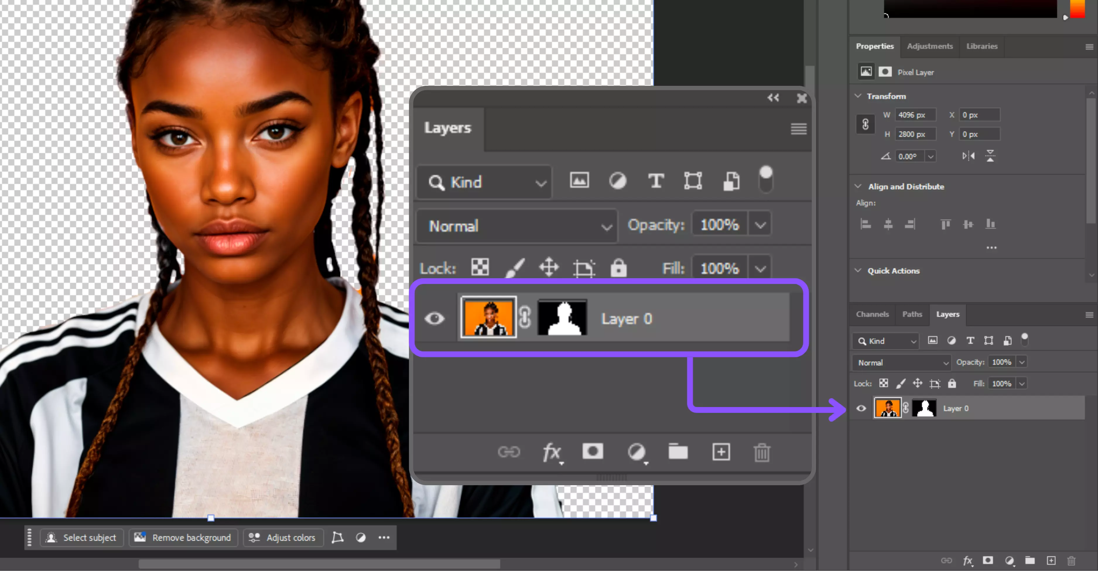 Photoshop will apply a mask