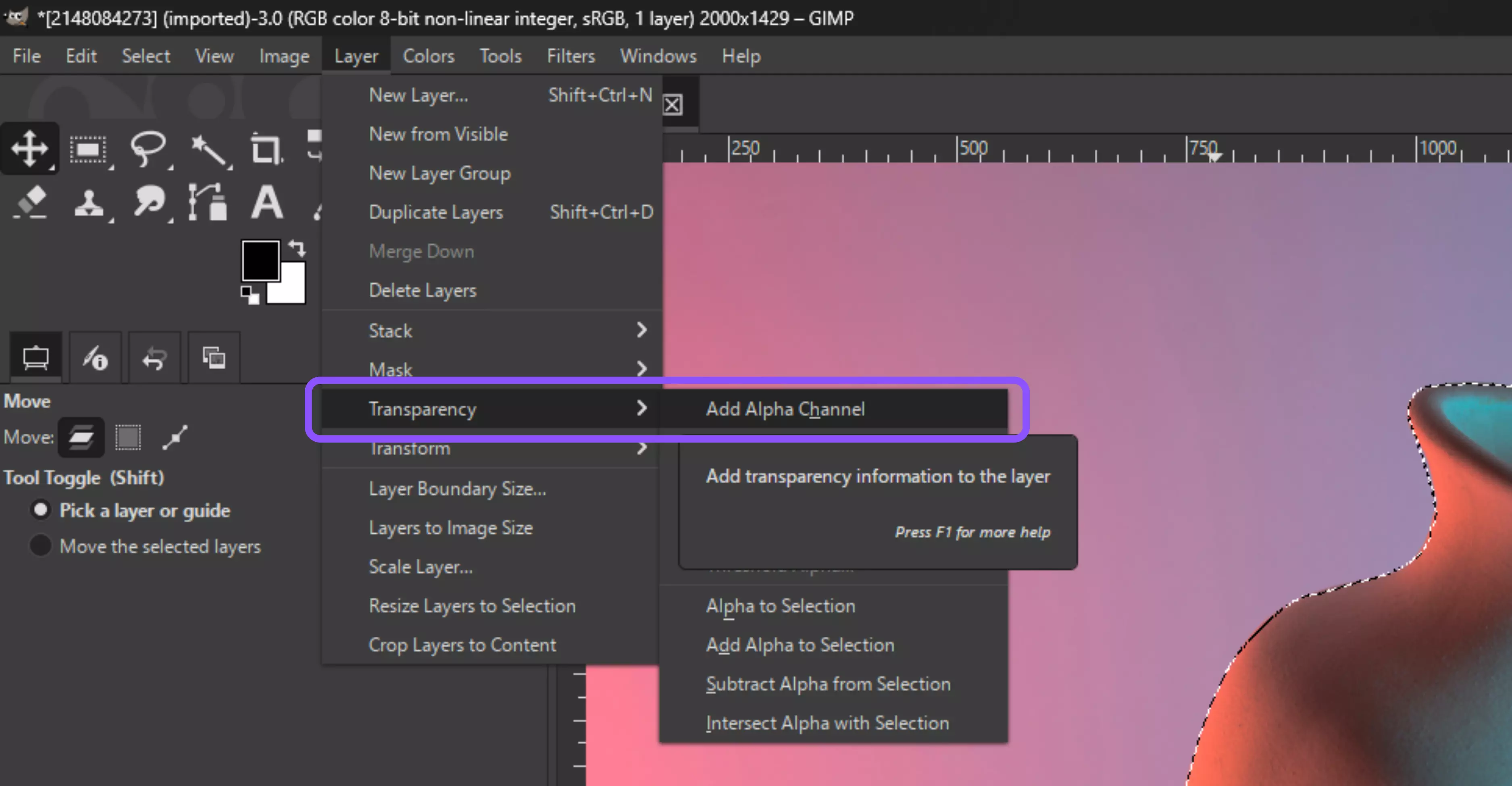 Convert the path into a selection by choosing Select