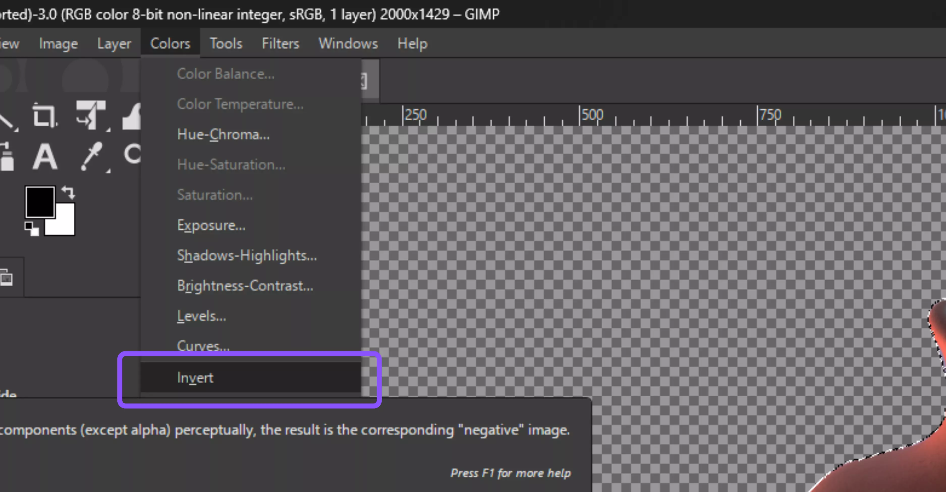 Layer → Mask → Add Layer Mask → Selection