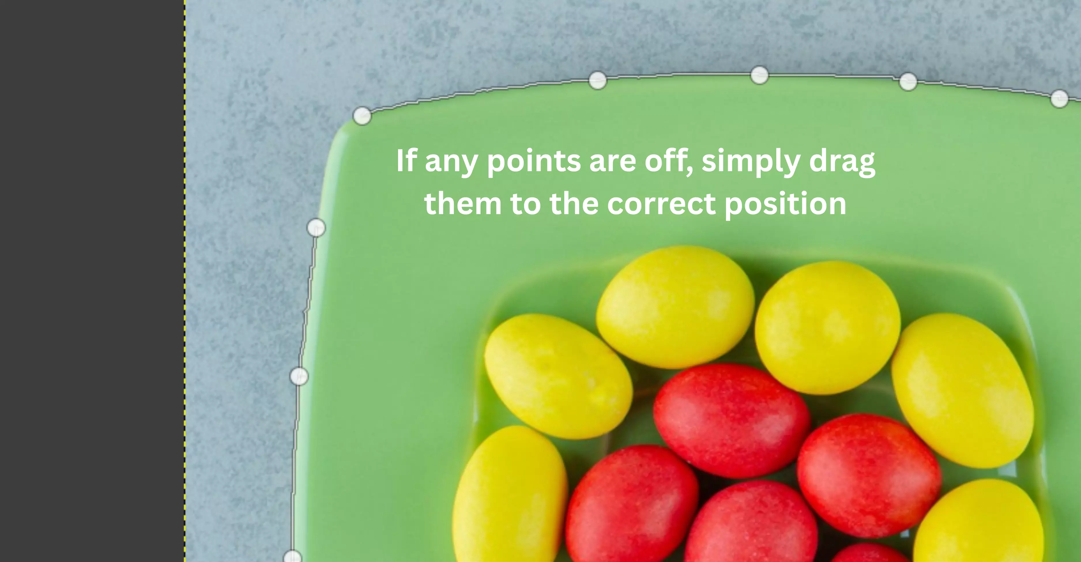 simply drag them to the correct position