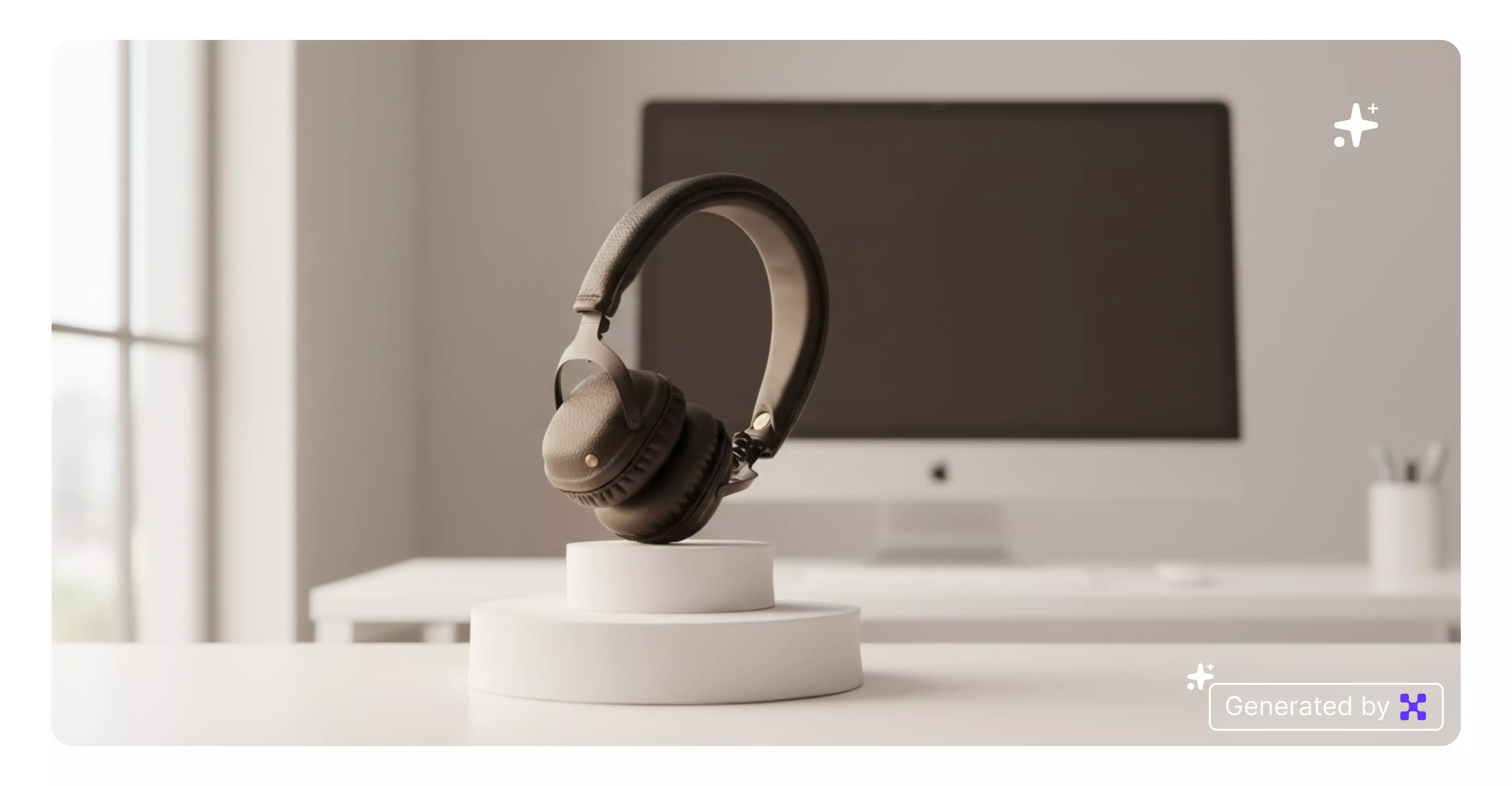 Modern tech desk setup