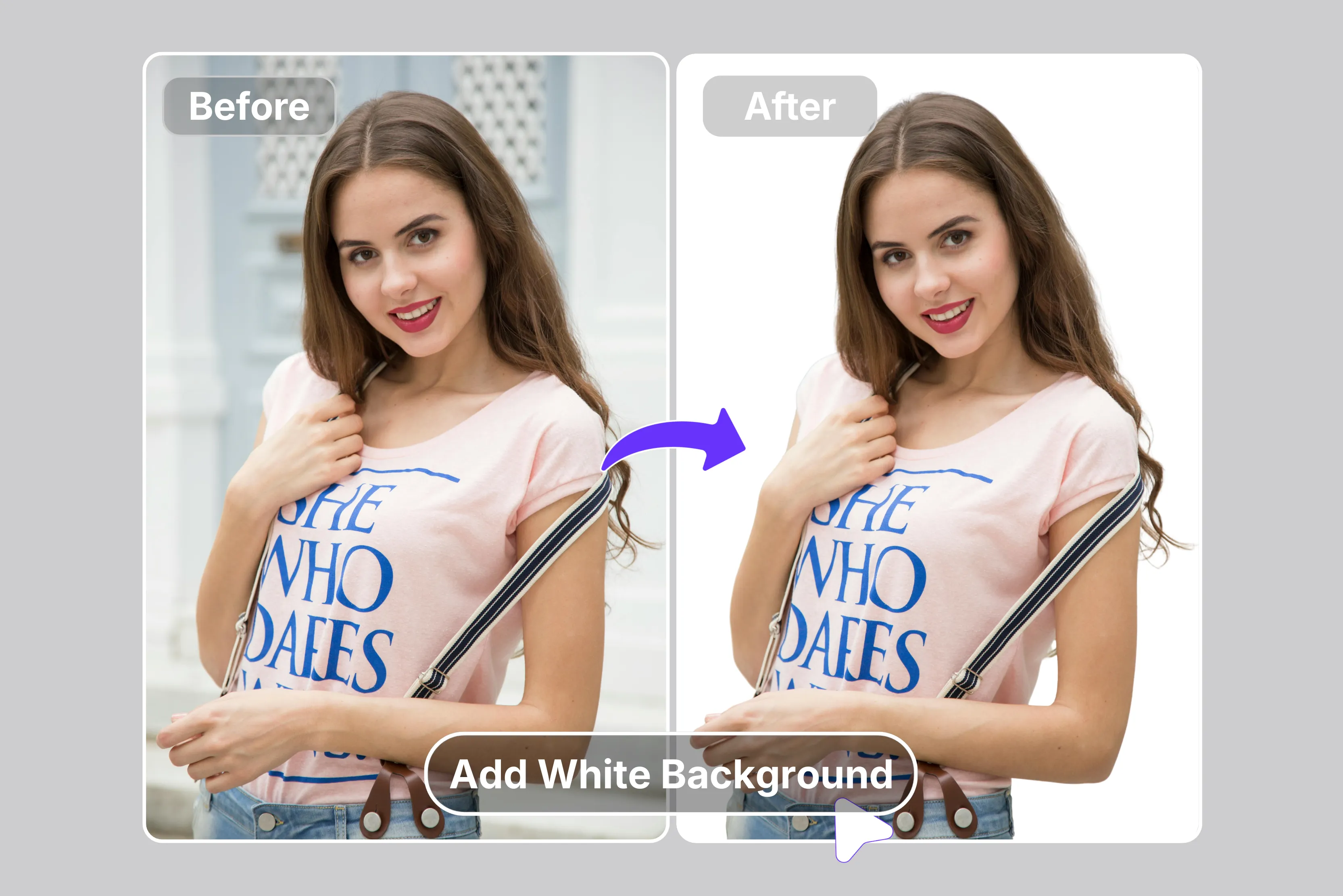 How to add white background to photo