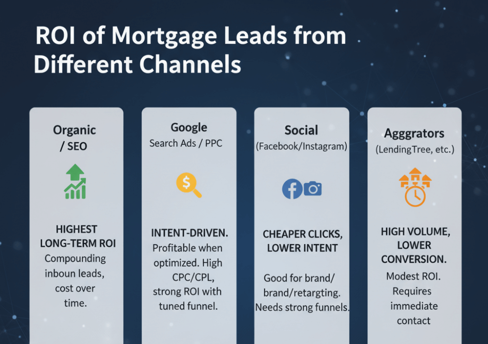 ROI of Mortgage Leads from Channels