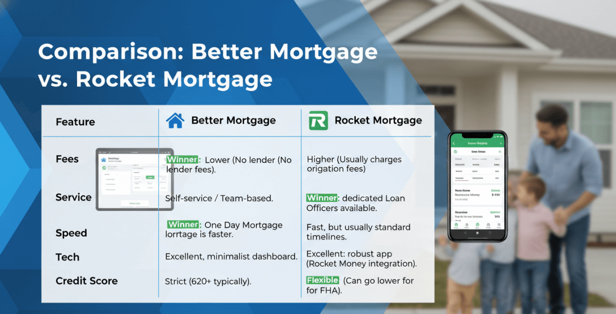 Comparison: Better Mortgage vs. Rocket Mortgage