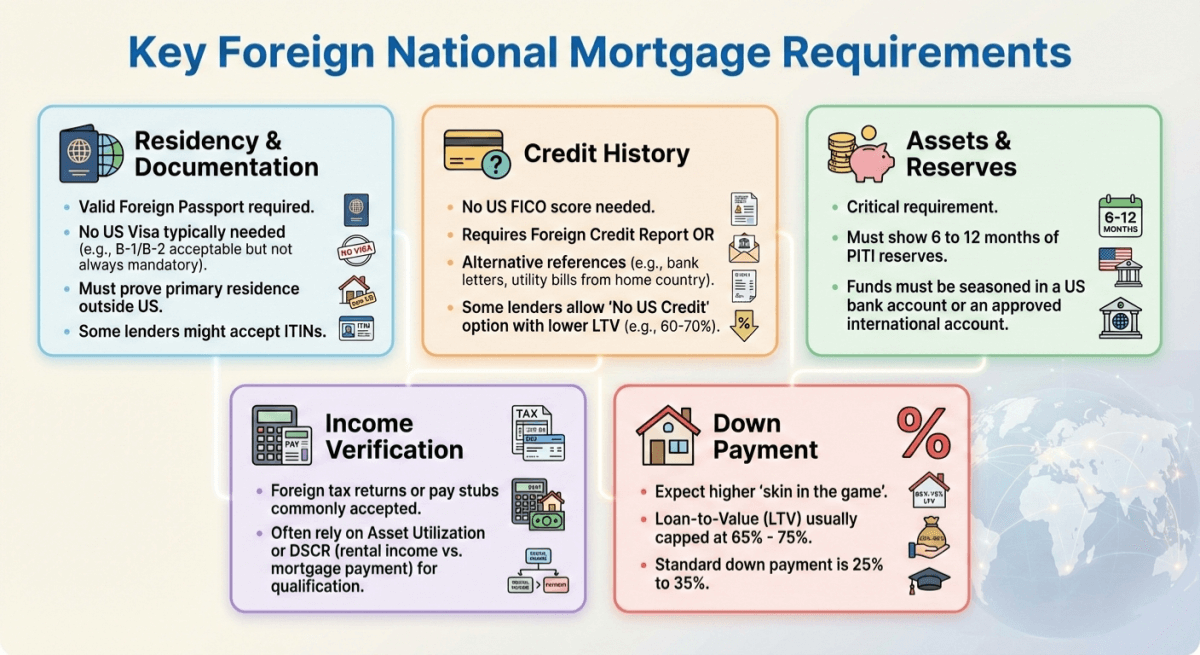Key Foreign National Mortgage Requirements