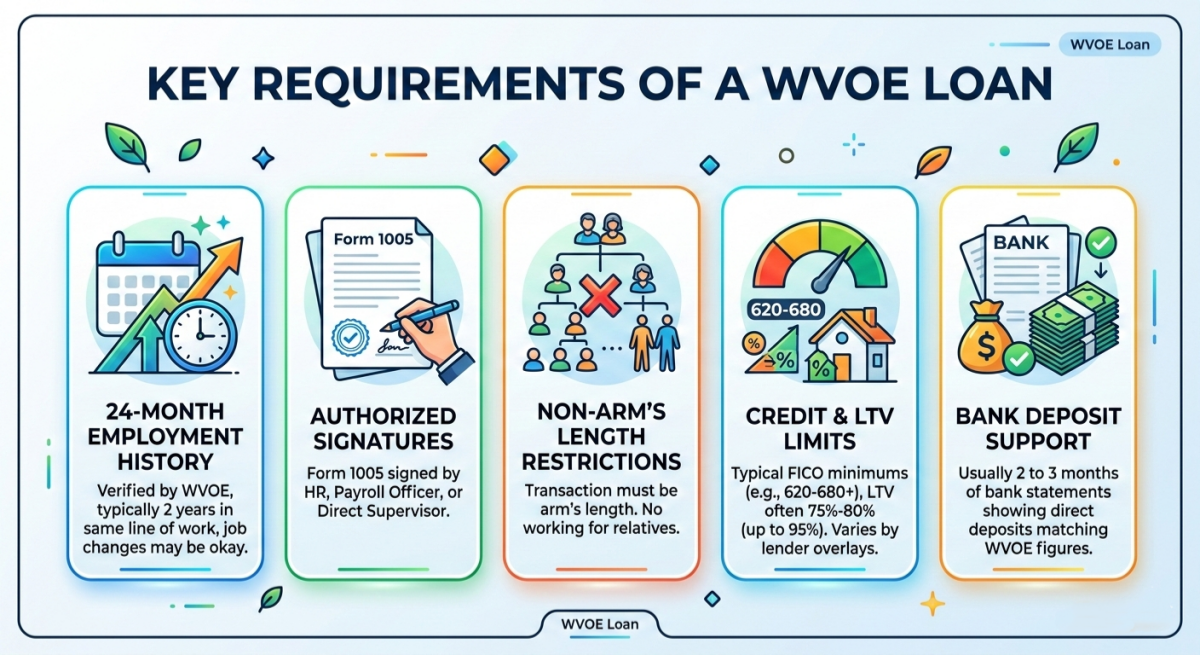 Key Requirements of a WVOE Loan