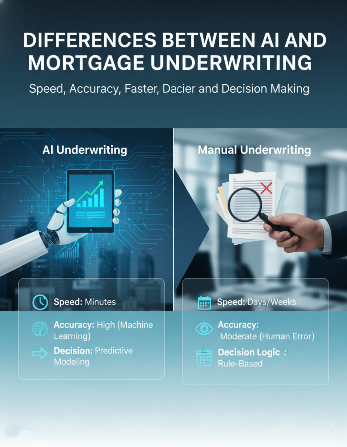 Differences Between AI and Manual Mortgage Underwriting