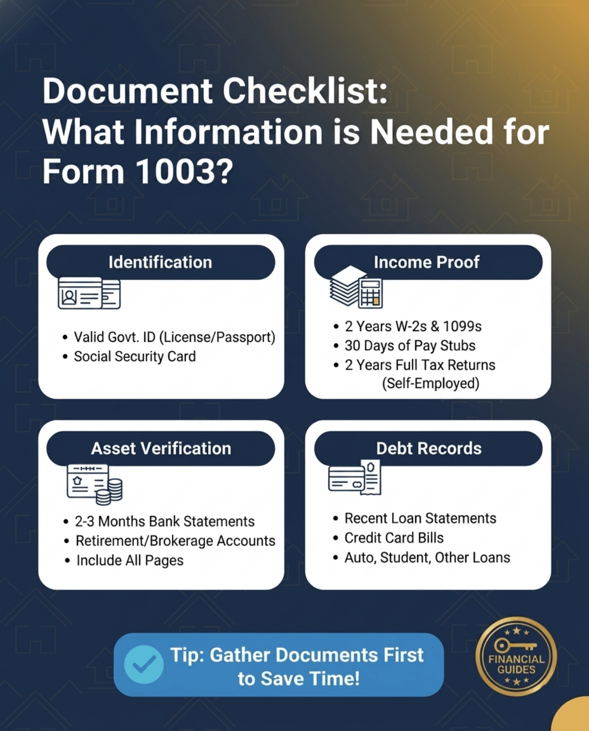 Document Checklist: What Information is Needed for Form 1003?