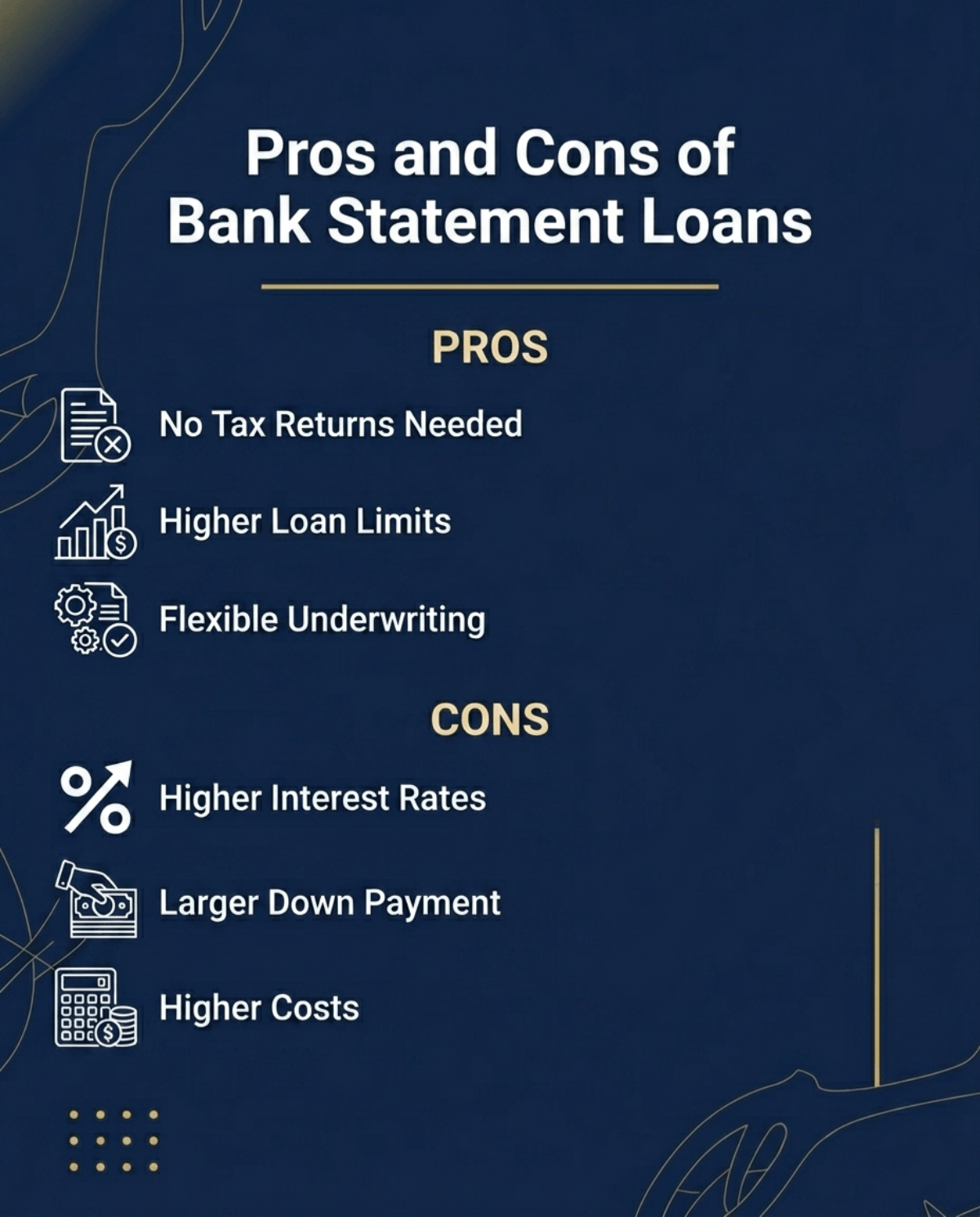 Pros and Cons of Bank Statement Loans