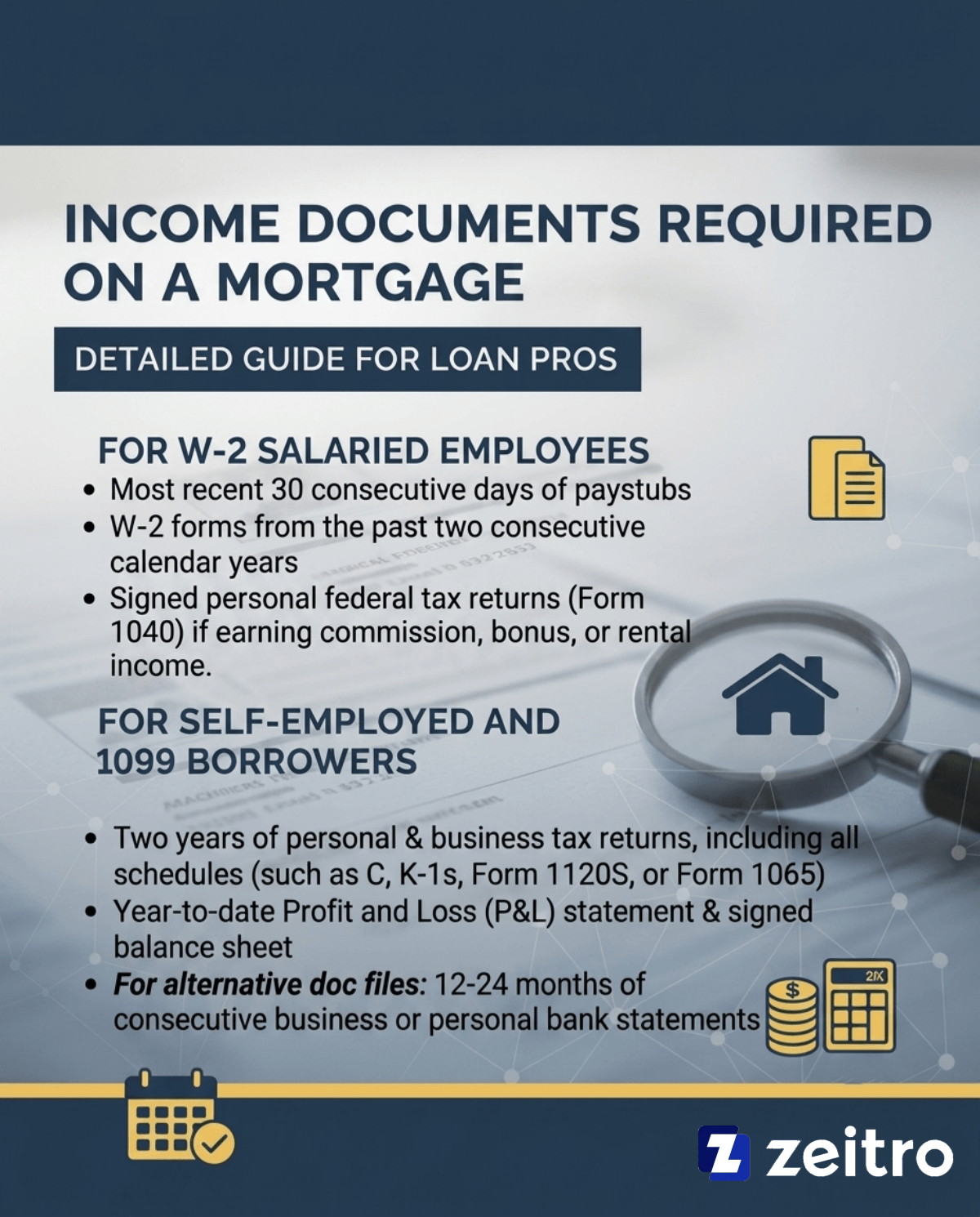 Income Documents Required on a Mortgage