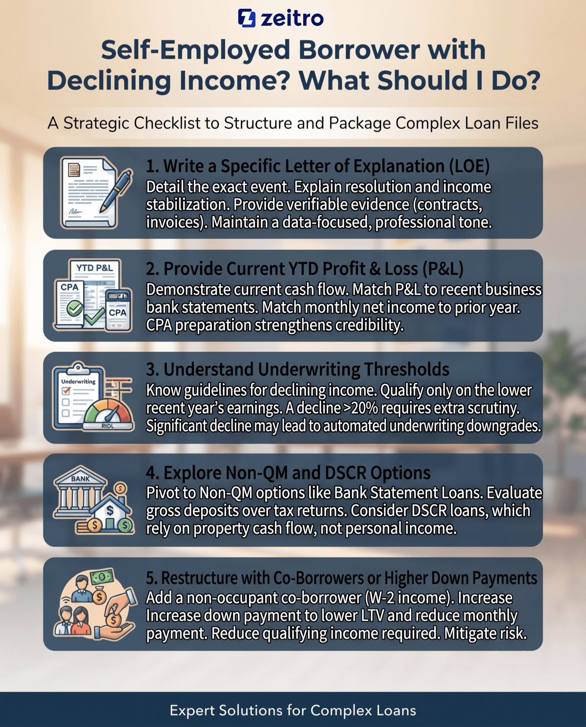 Self-Employed Borrower with Declining Income? What Should I Do?