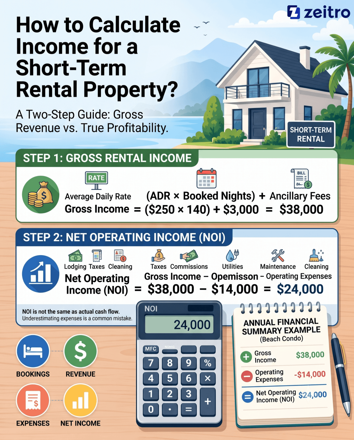 How to Calculate Income for a Short-Term Rental Property?