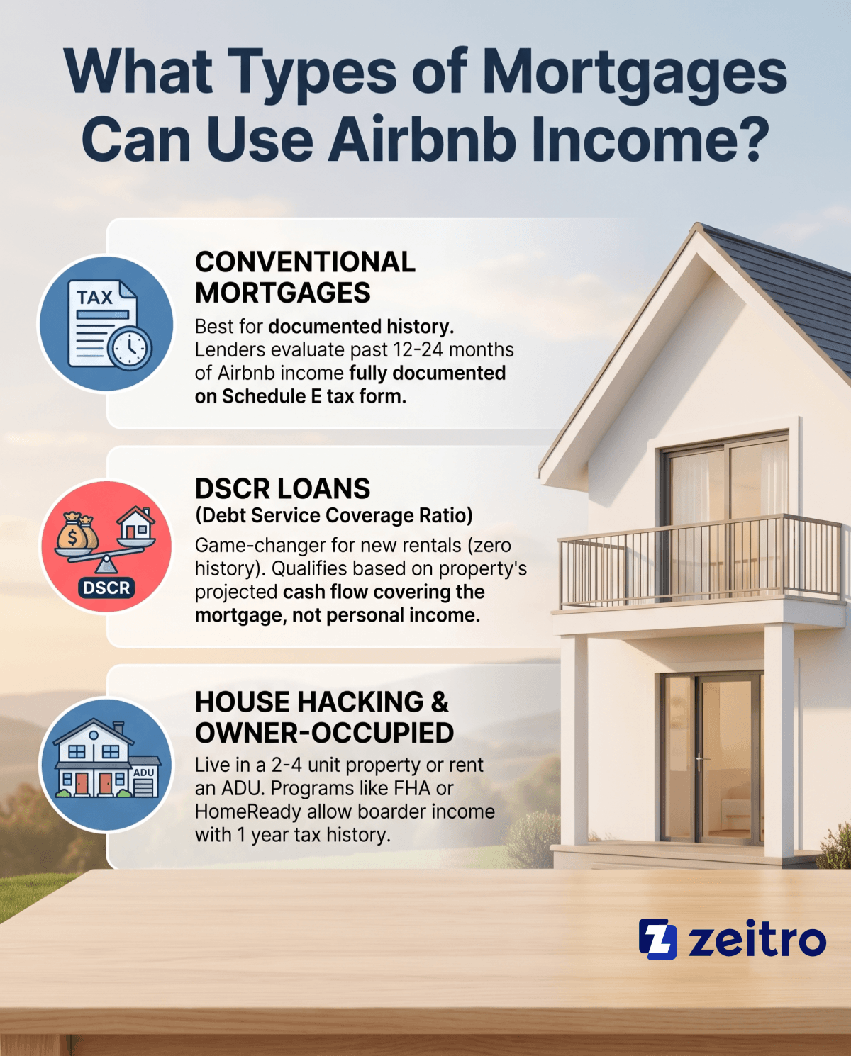 What Types of Mortgages Can Use Airbnb Income?