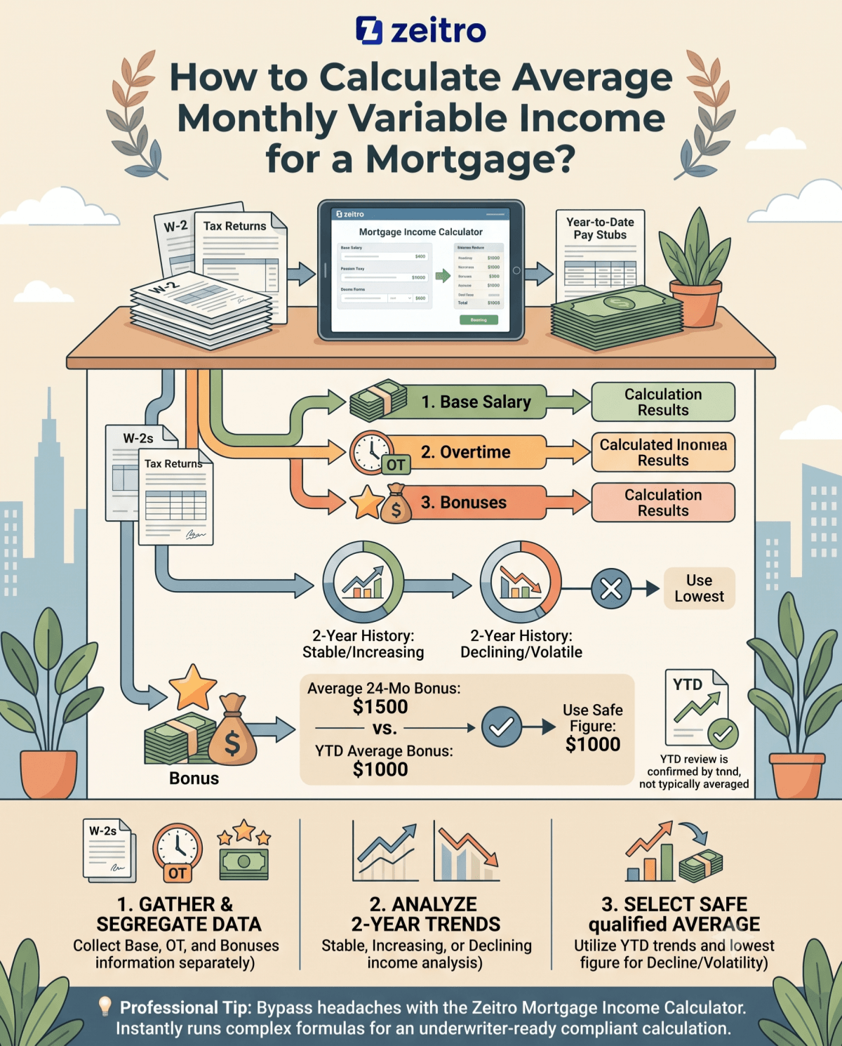 How to Calculate Average Monthly Variable Income for a Mortgage?