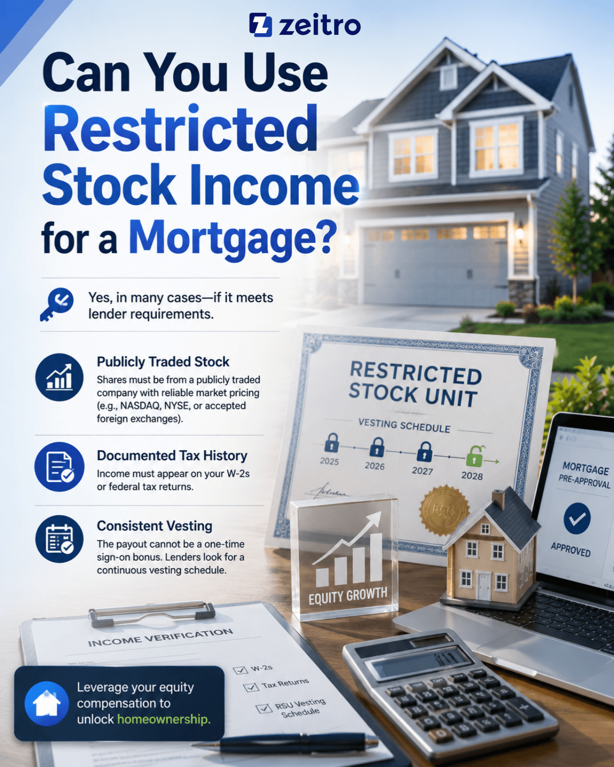 Can You Use Restricted Stock Income for a Mortgage?