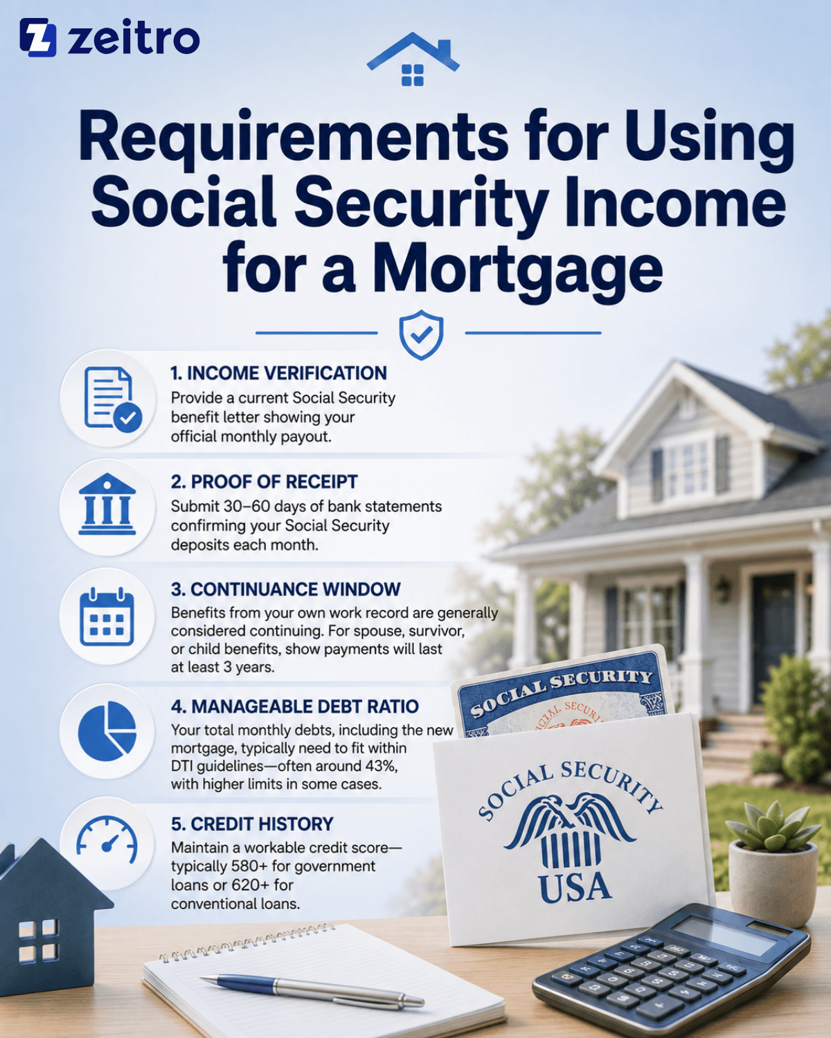 Requirements for Using Social Security Income for a Mortgage