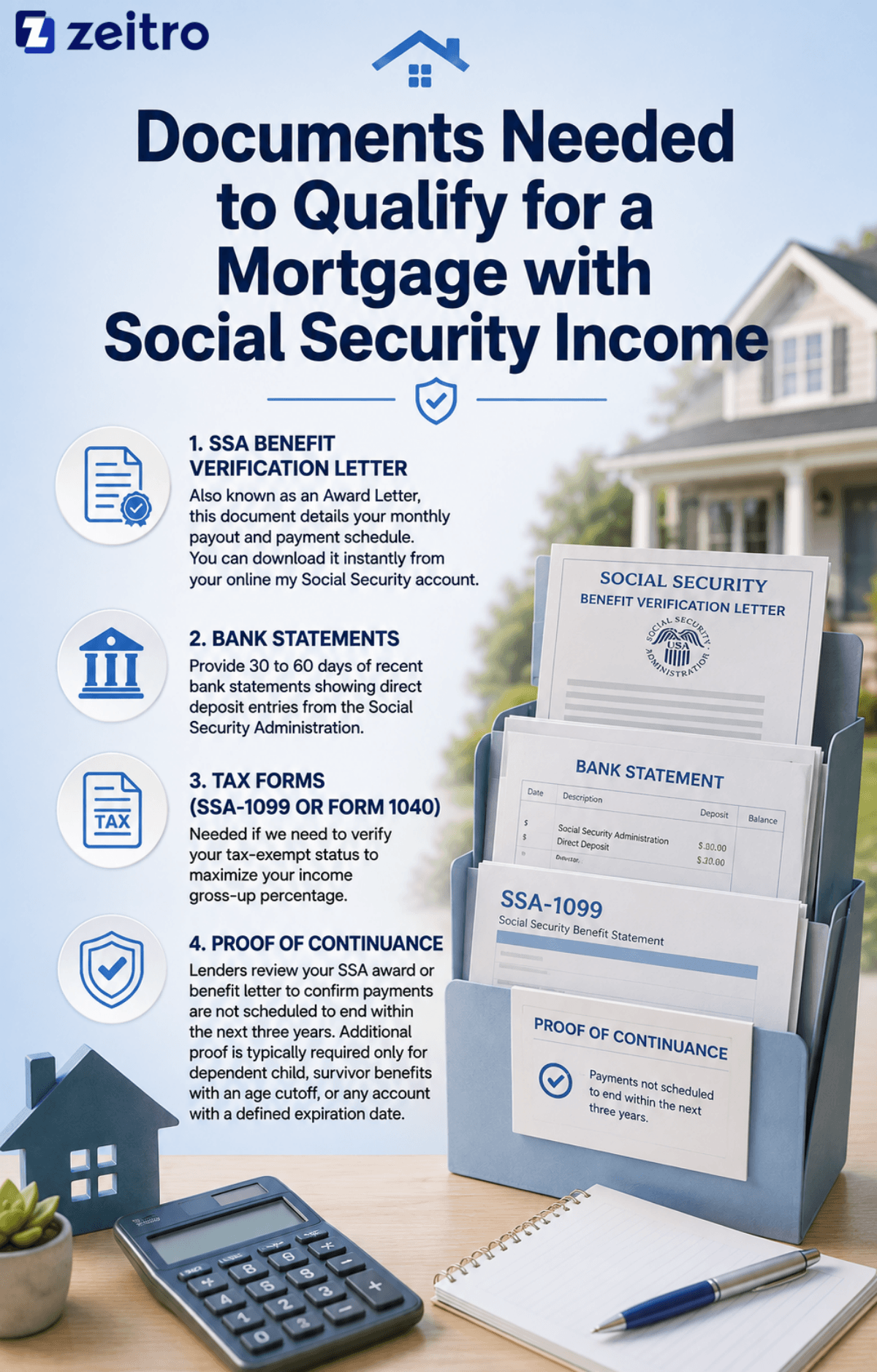 Documents Needed to Qualify for a Mortgage with Social Security Income
