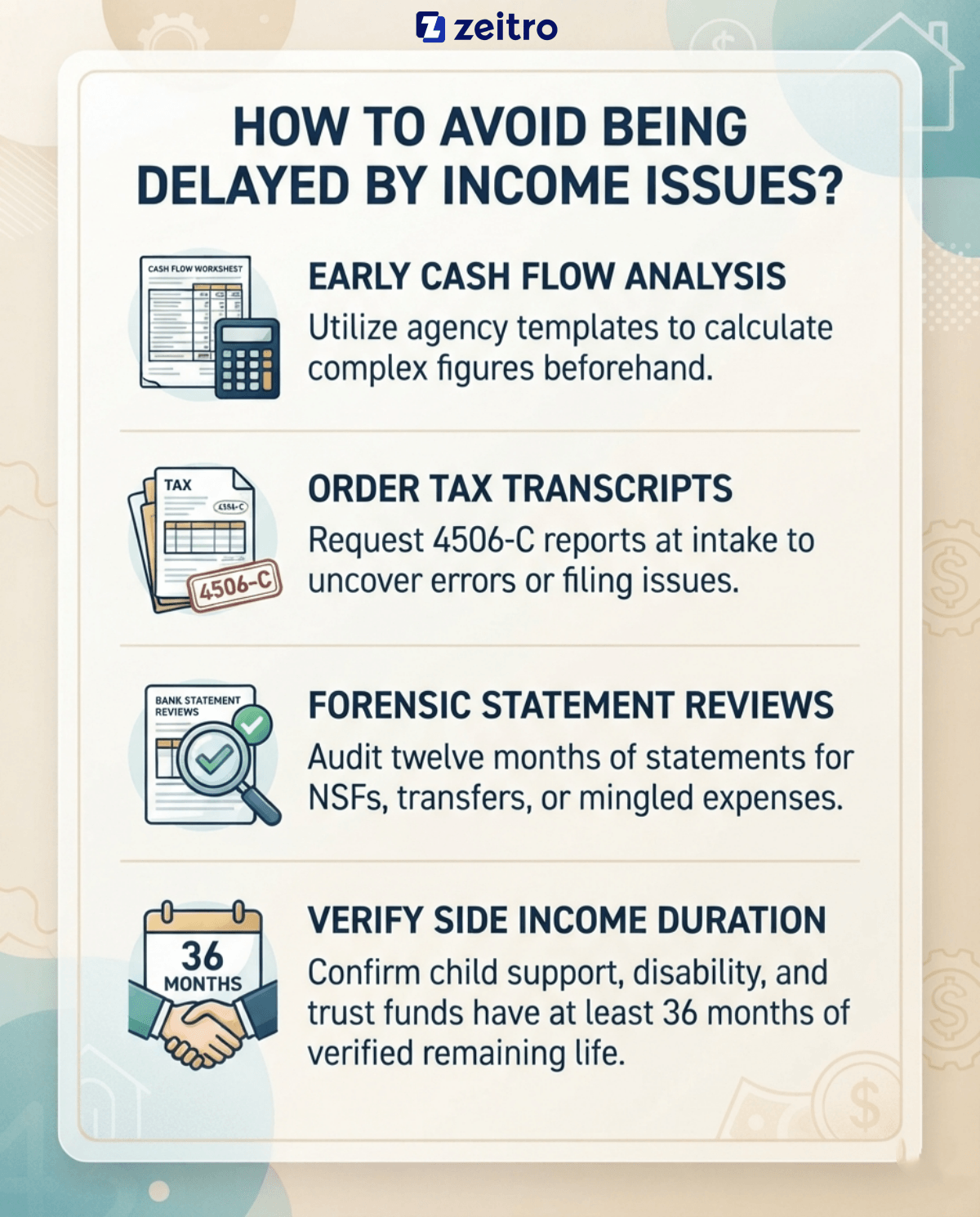 How to Avoid Being Delayed by Income Issues?