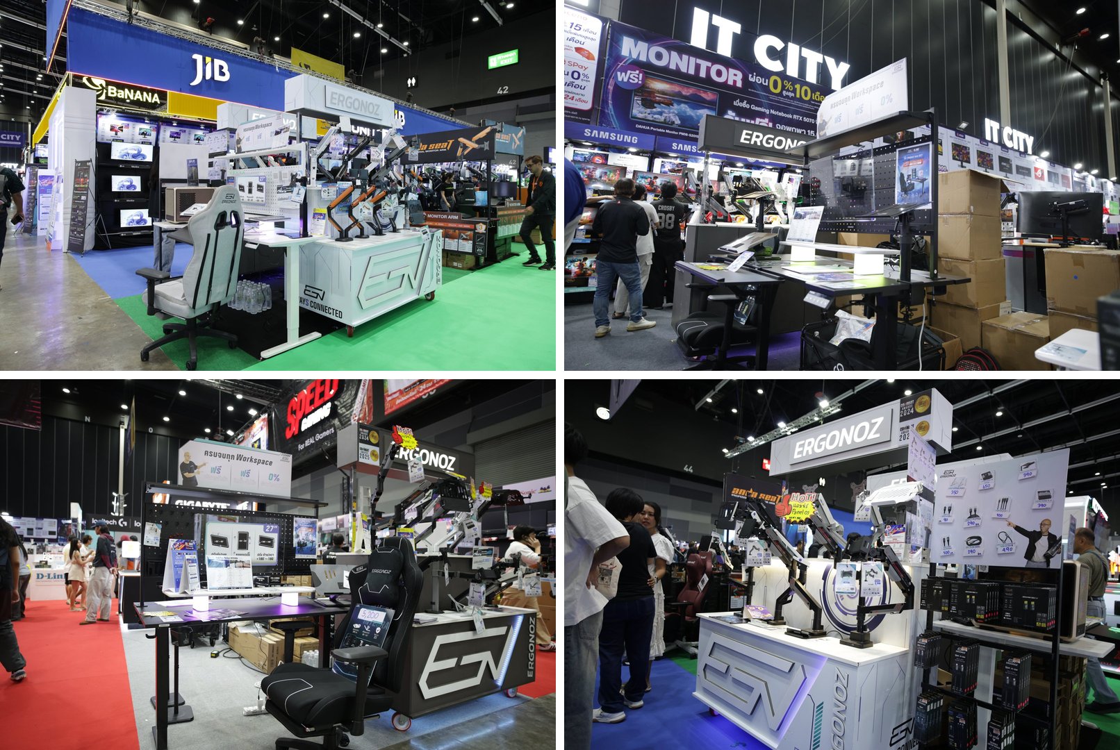 ERGONOZ corners at the JIB, IT City, Banana IT and Speed Computer booths at Commart 2026