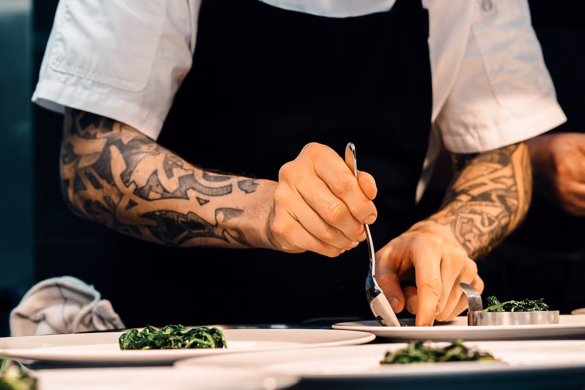 Chef Plating Dish