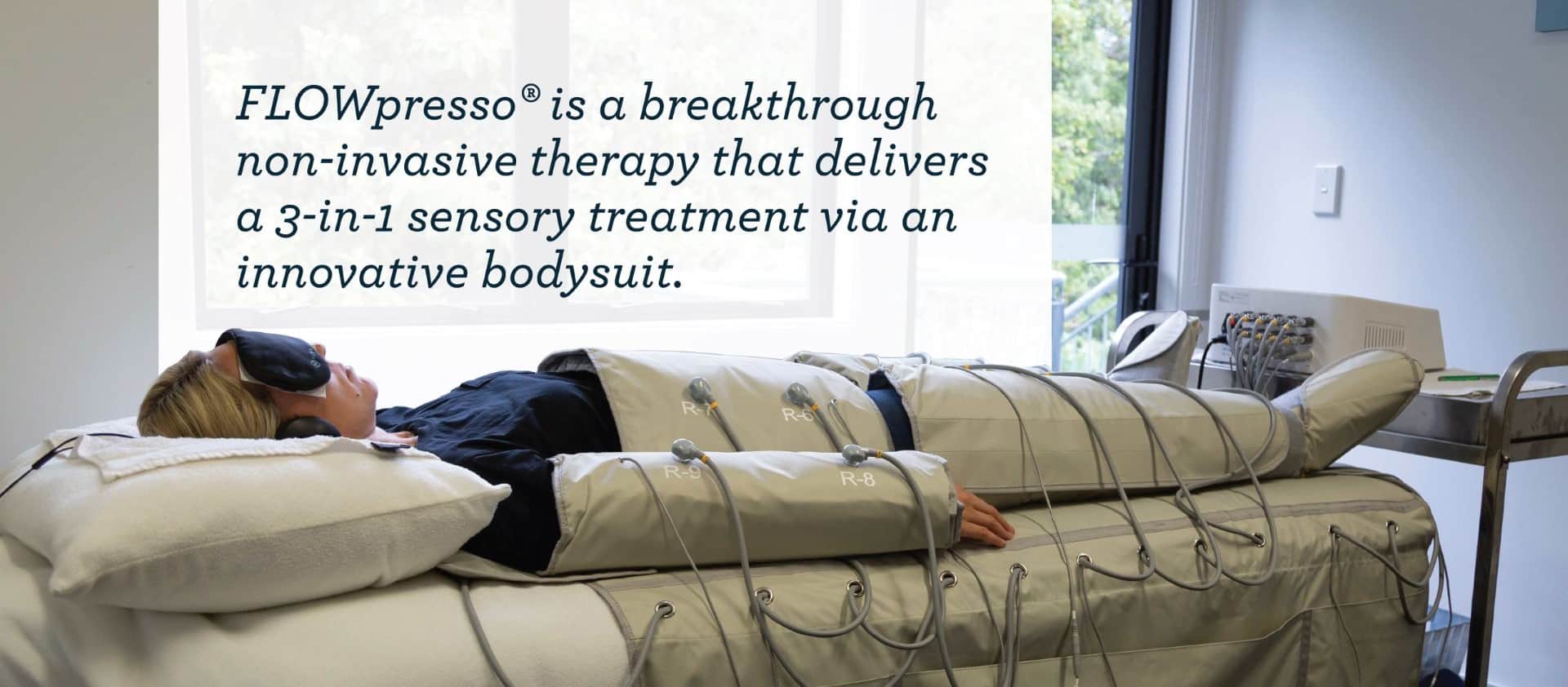 Flowpresso compression therapy system at Complete Care Clinic North Houston