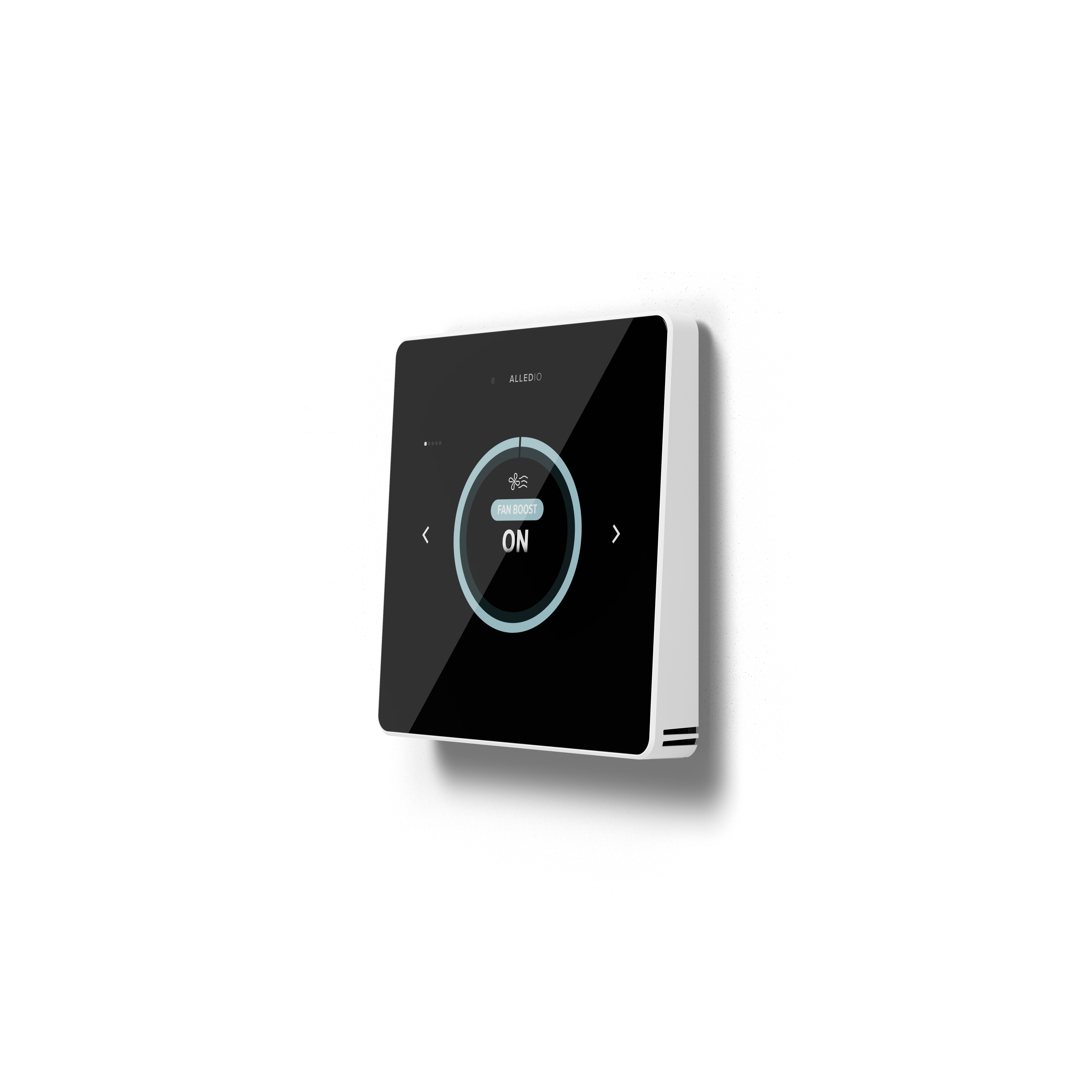 Alledio OEM Room Unit in white, side view on a white background