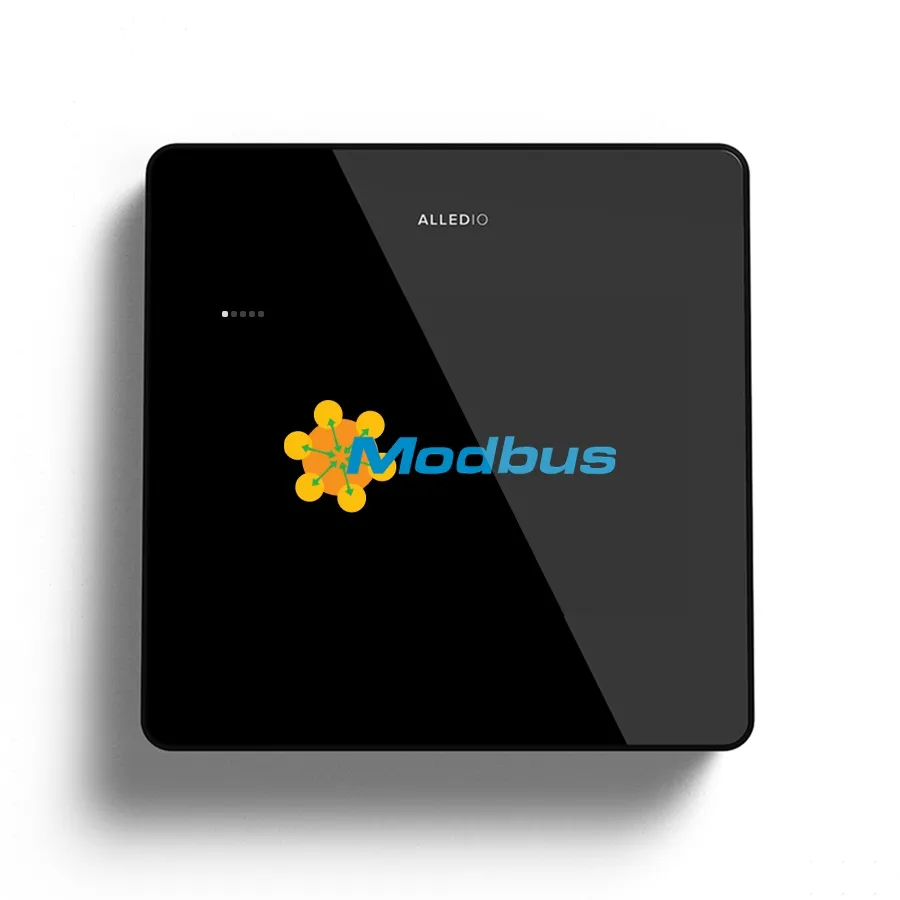 Modbus RTU wall user interface showing RS-485 communication
