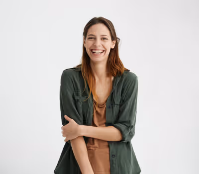 girl in green shirt