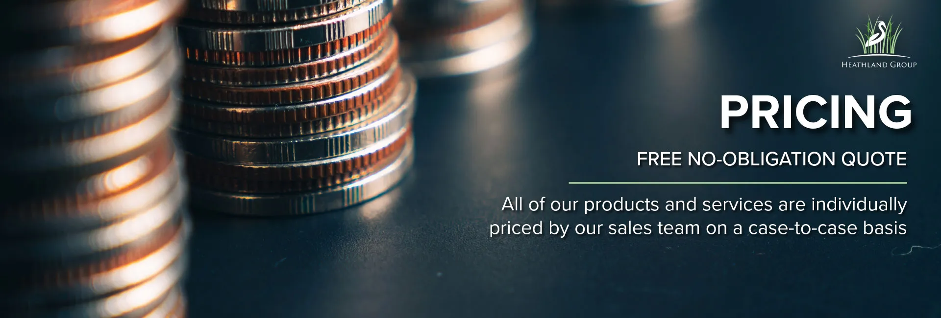 Heathland Group Ltd customer support banner - pricing of our water aerators and fountains, get a no-obligation quote