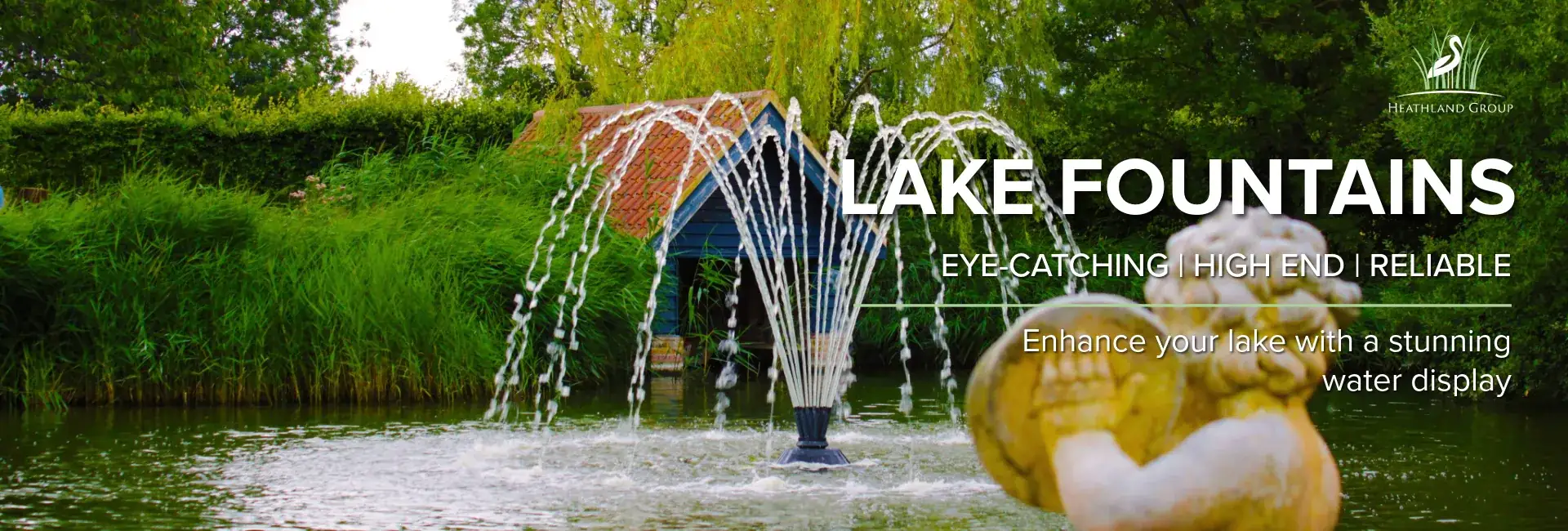Lake Fountains, ideal for large ponds, lakes, hotels, golf courses, private residences