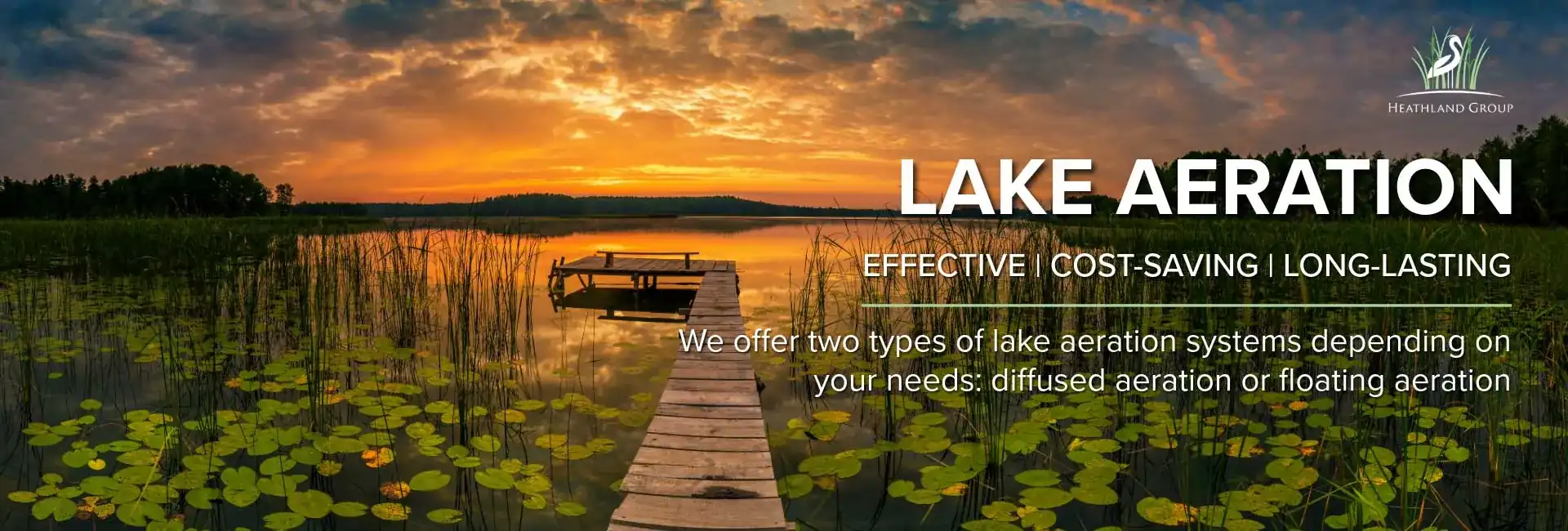 Heathland group effective, long-lasting lake aerators and lake aeration systems