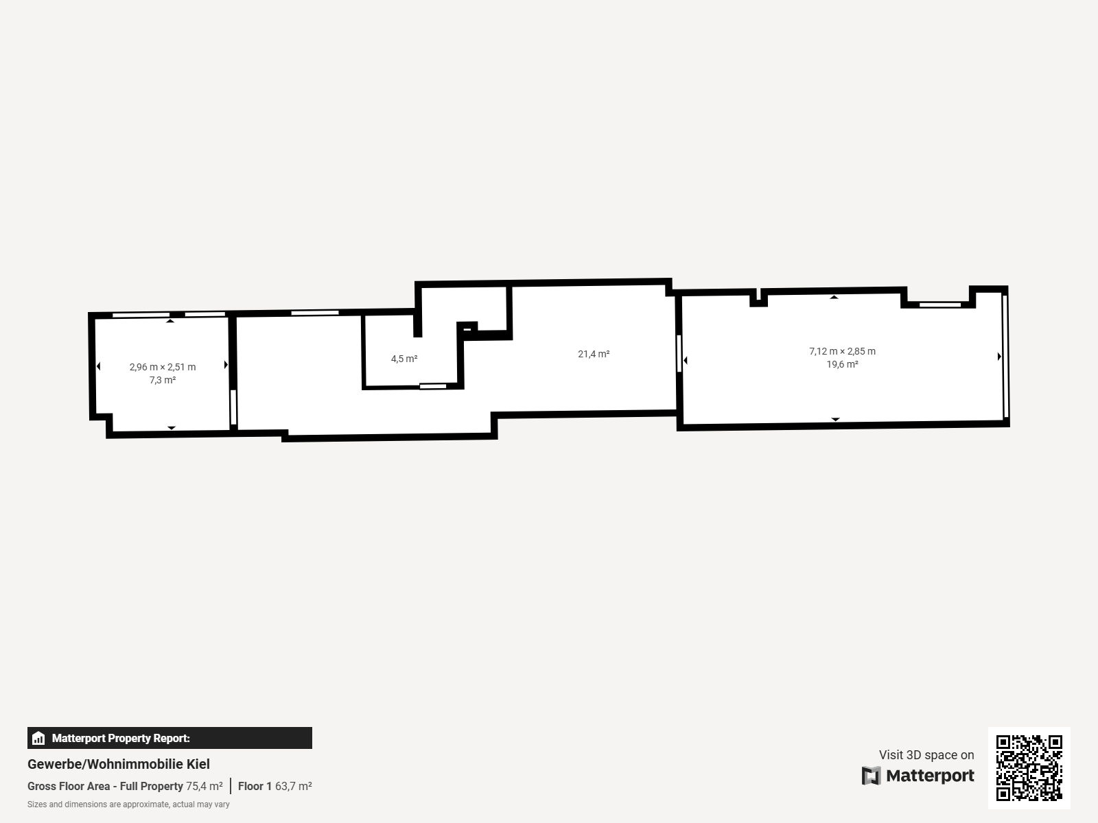 Heller Gewerbefläche mit großer Fensterfront
