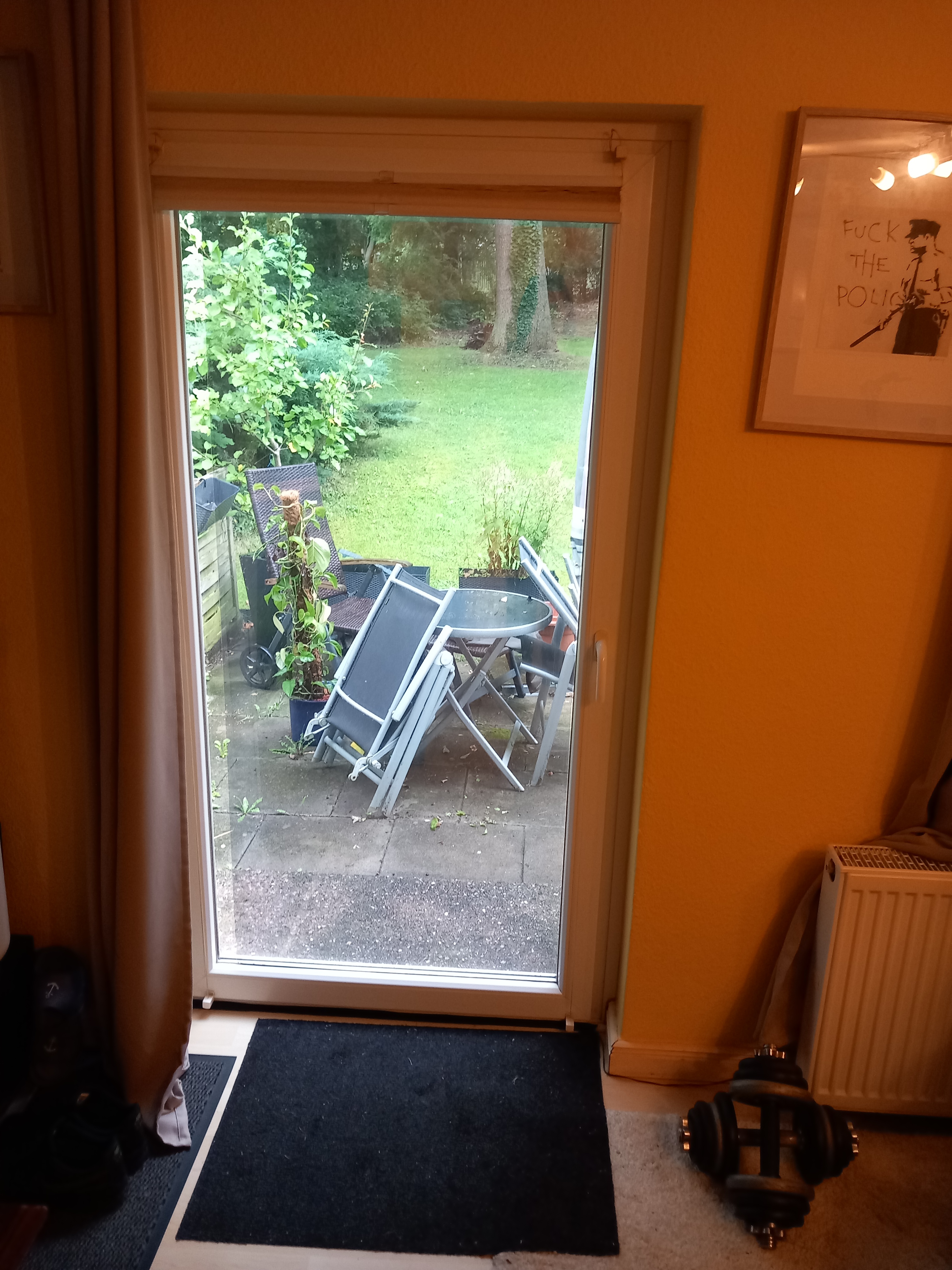 Terrassenblick auf den Gemeinschaftsgarten