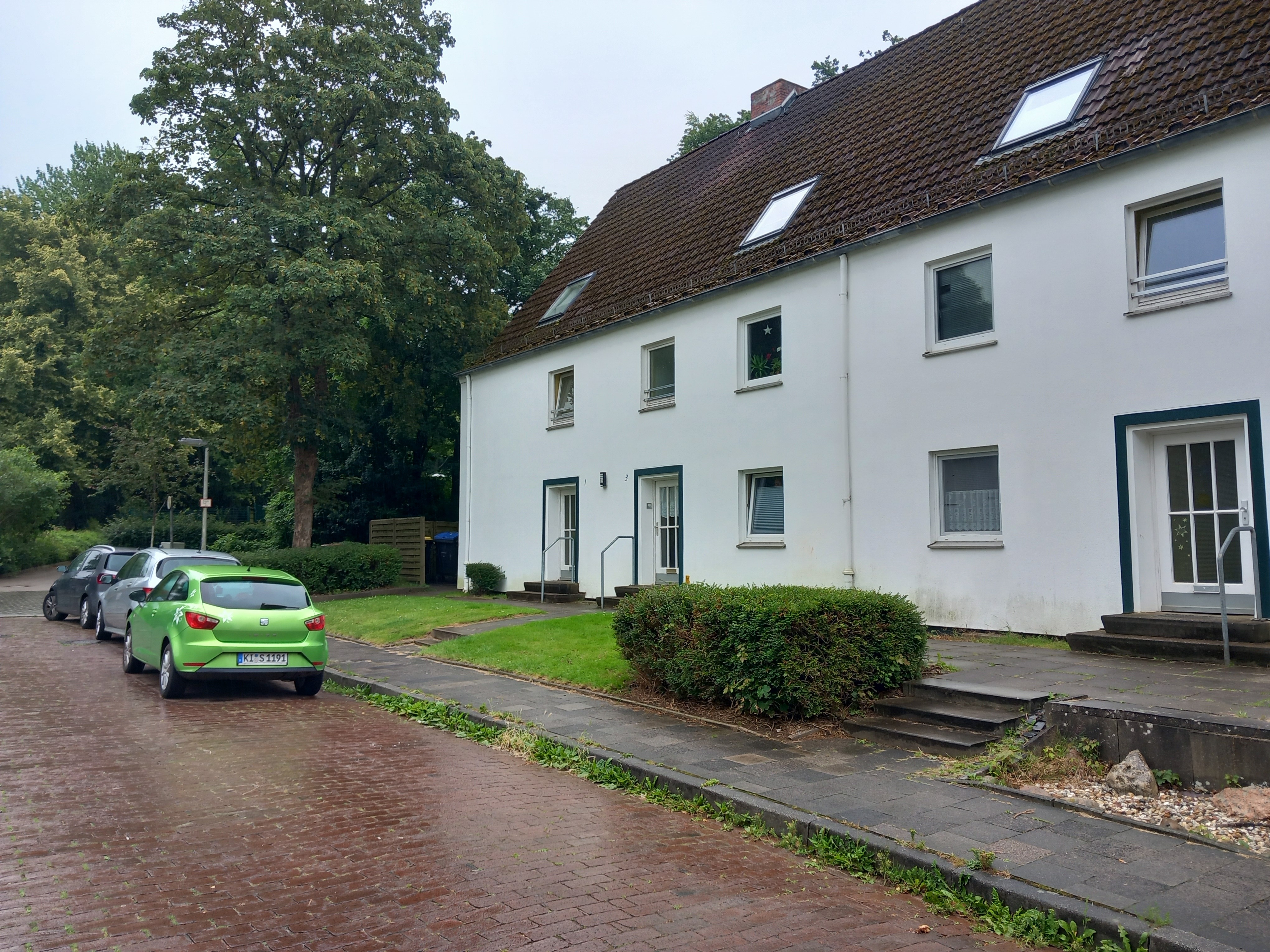 Terrassenblick auf den Gemeinschaftsgarten