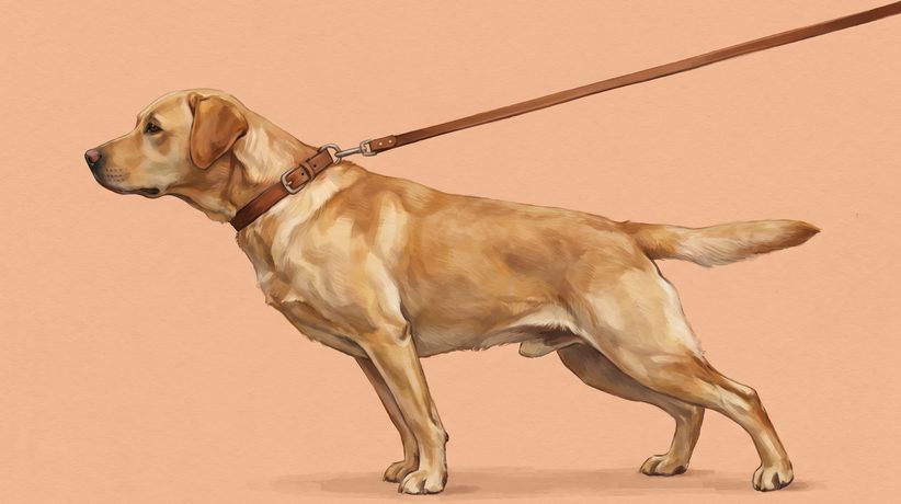 Hund zieht an der Leine