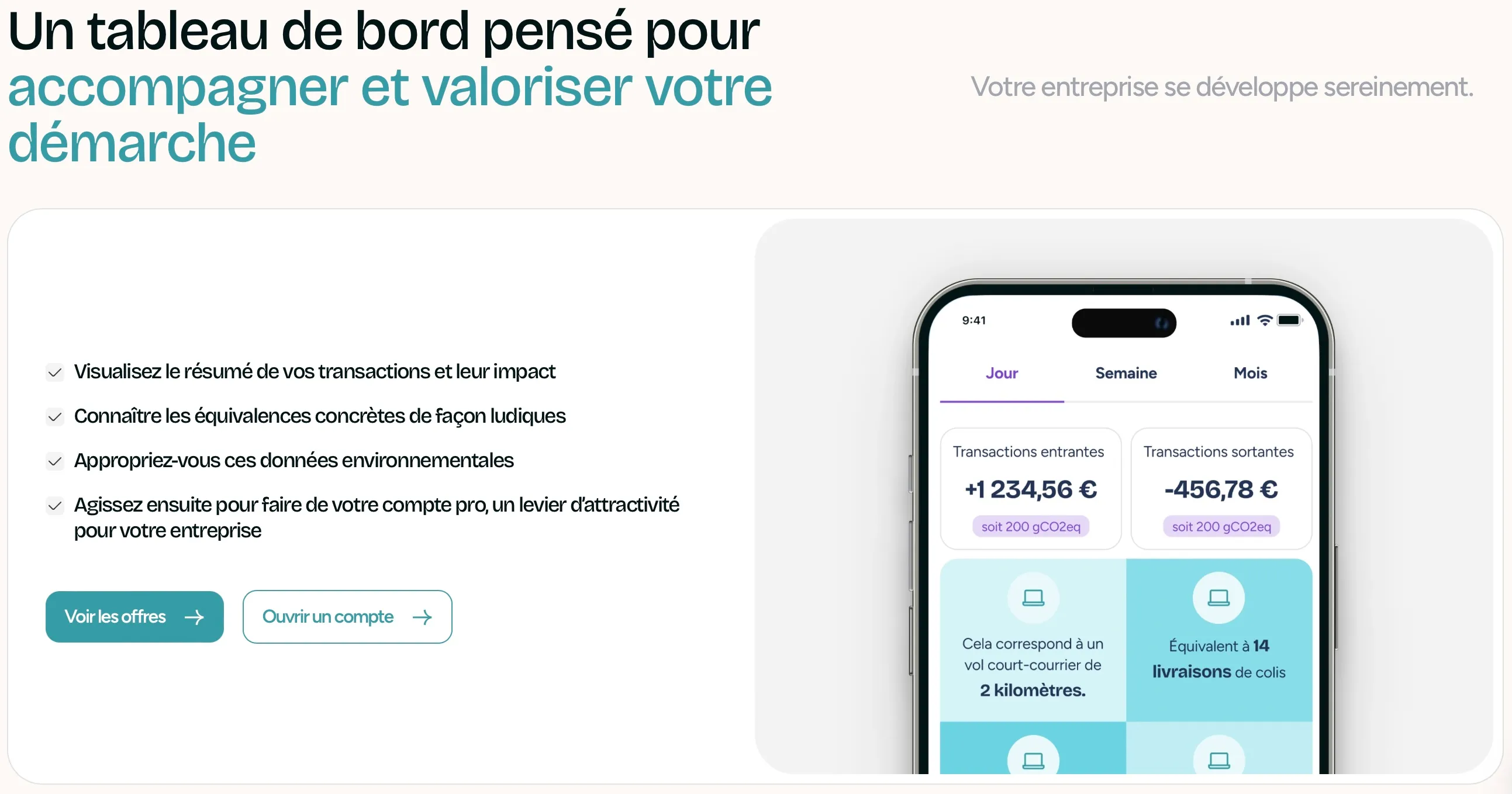 Un tableau de bord pensé pour accompagner et valoriser votre démarche