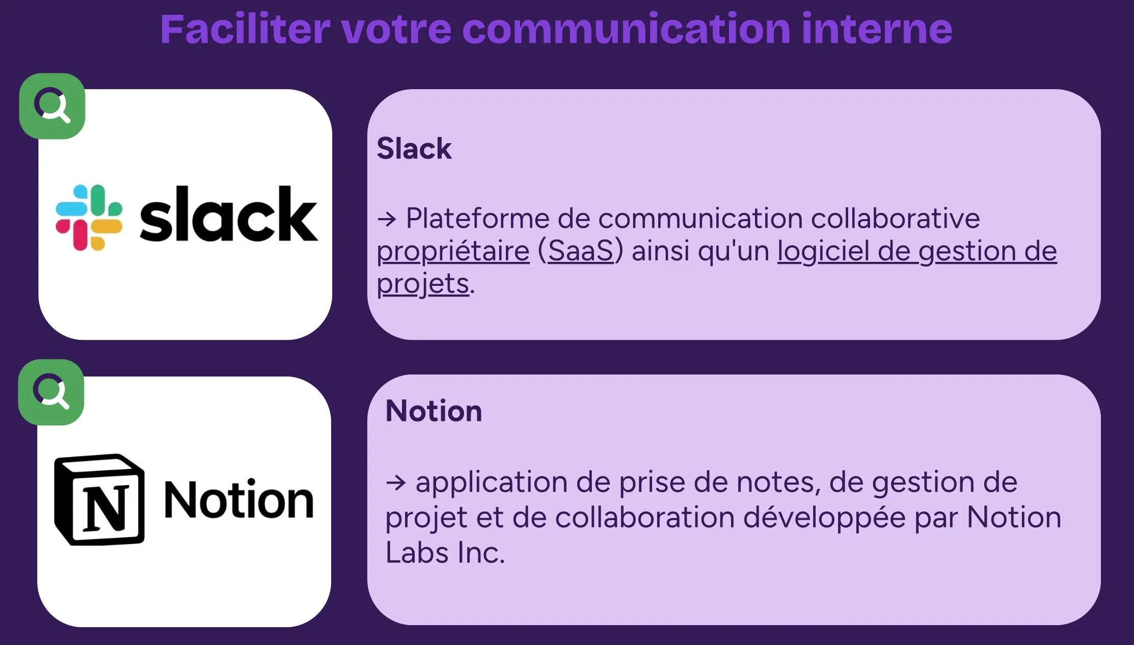 faciliter votre communication interne avec Slack et Notion