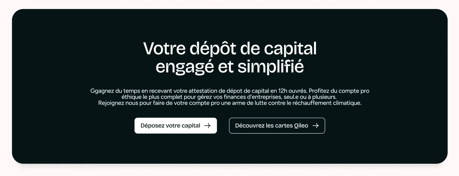 Votre dépôt de capital engagé et simplifié