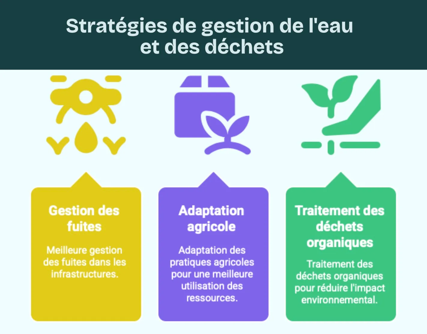 Stratégies de gestion de l'eau et des déchets