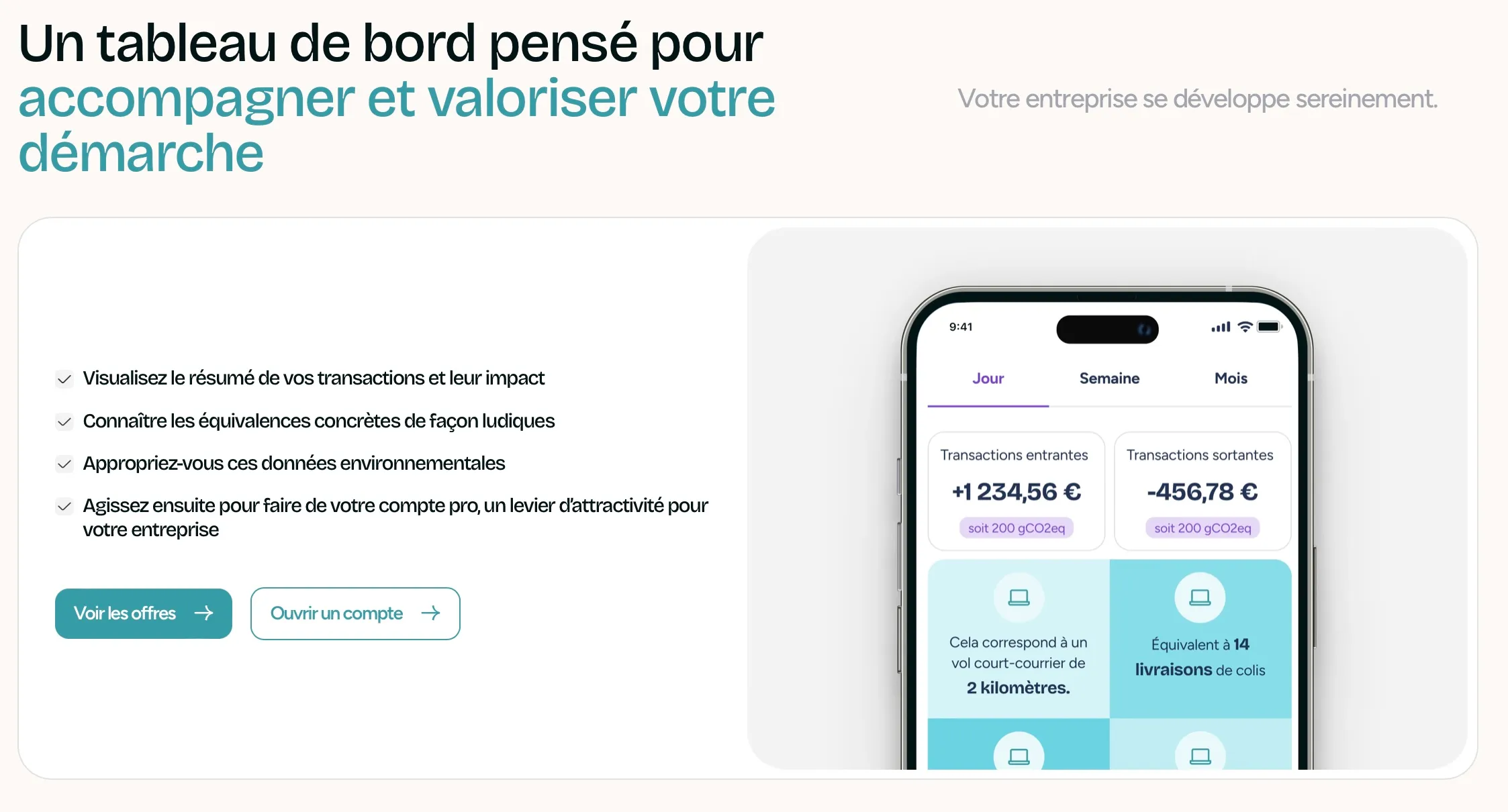 Un tableau de bord pensé pour accompagner et valoriser votre démarche