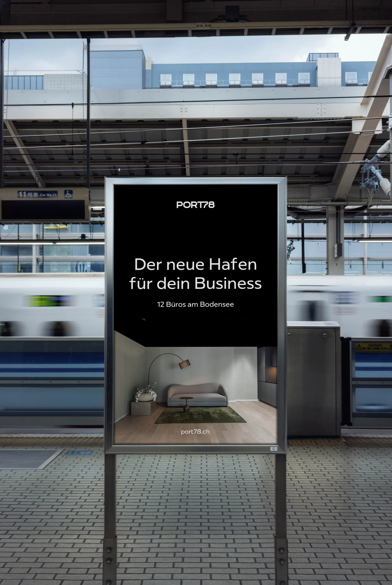 PORT78 – out-of-home advertising, mockup