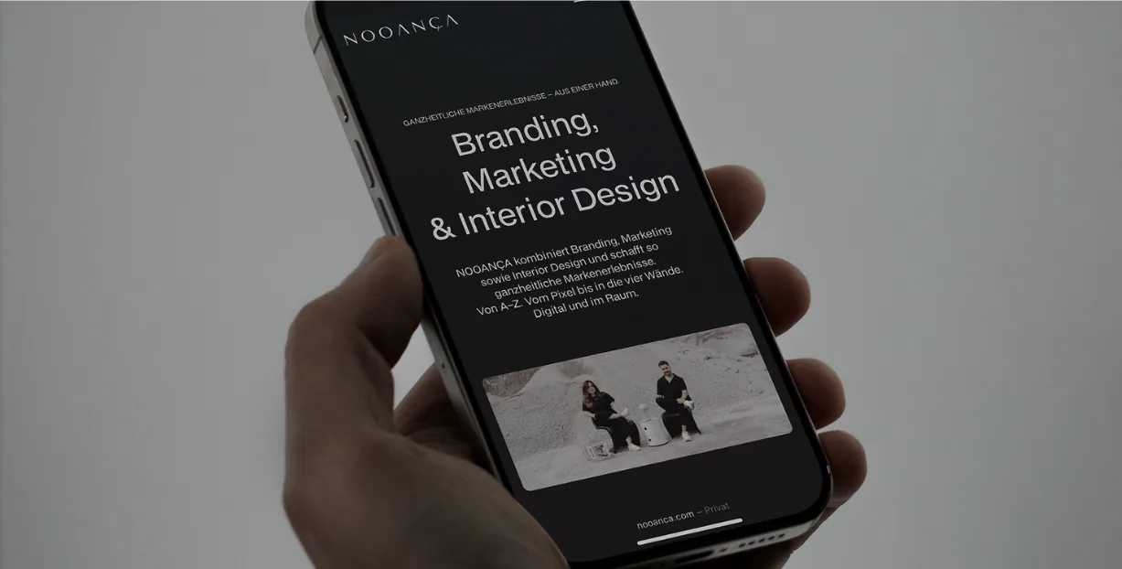 Private Apartment – website on a smartphone, mockup