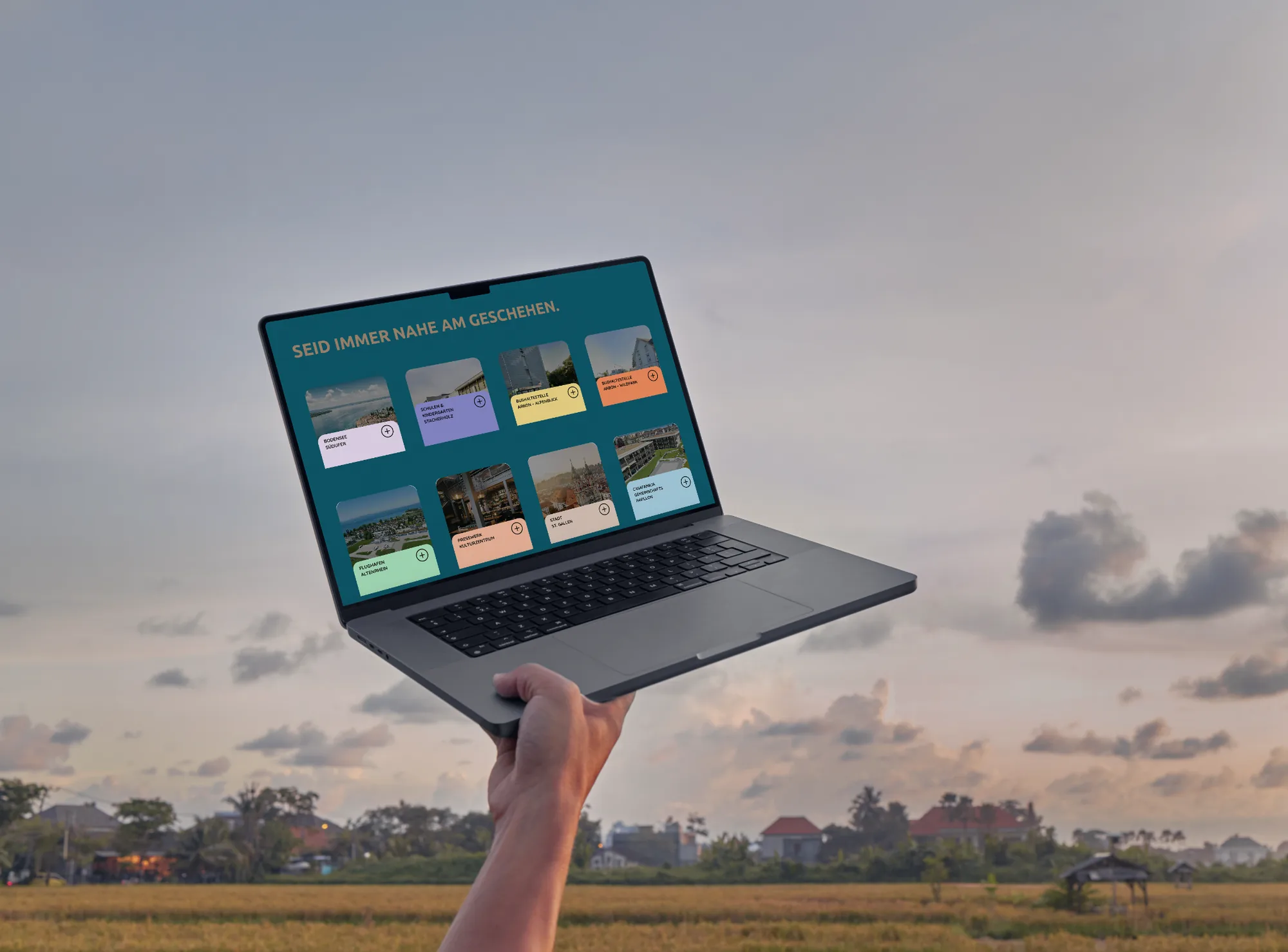 Fallentürli – website on a laptop, mockup (2)