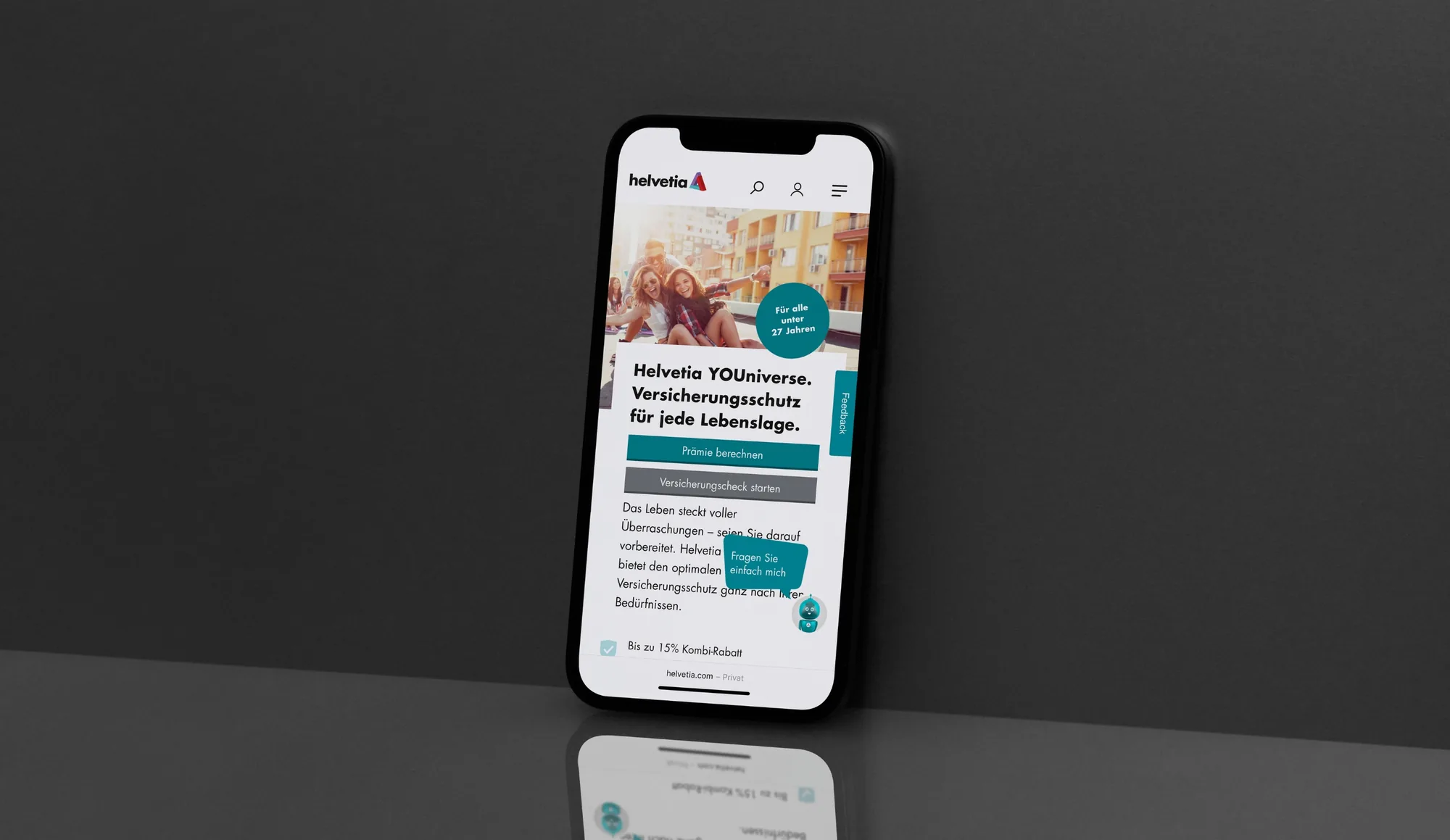 Content Marketing – campaign landing page shown on a smartphone